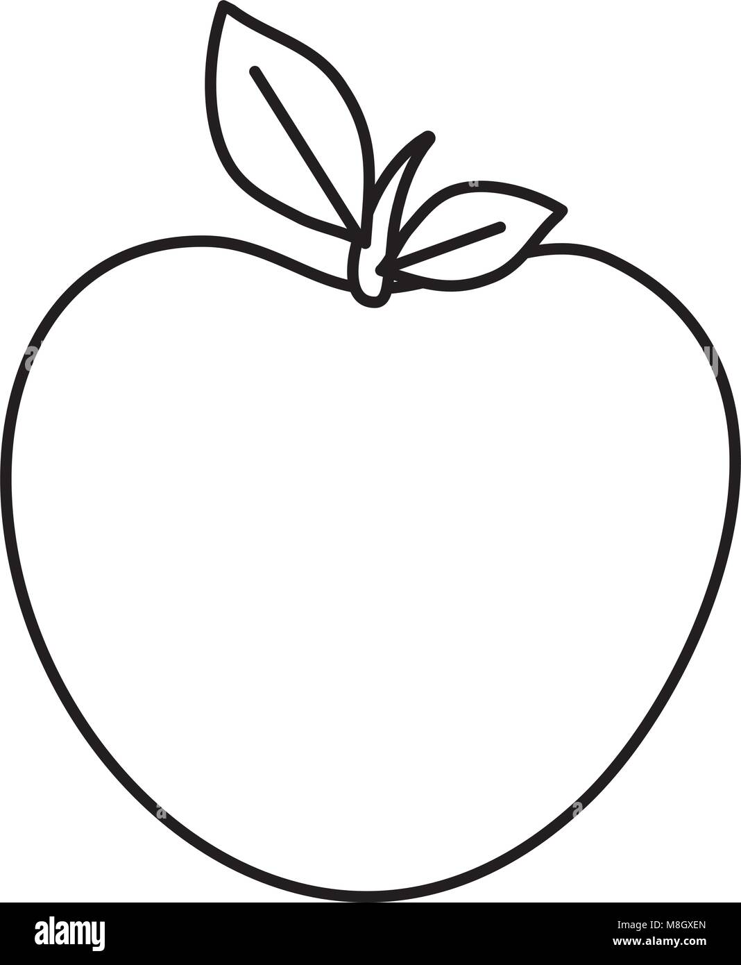 apple fresh fruit icon vector illustration design Stock Vector Image ...