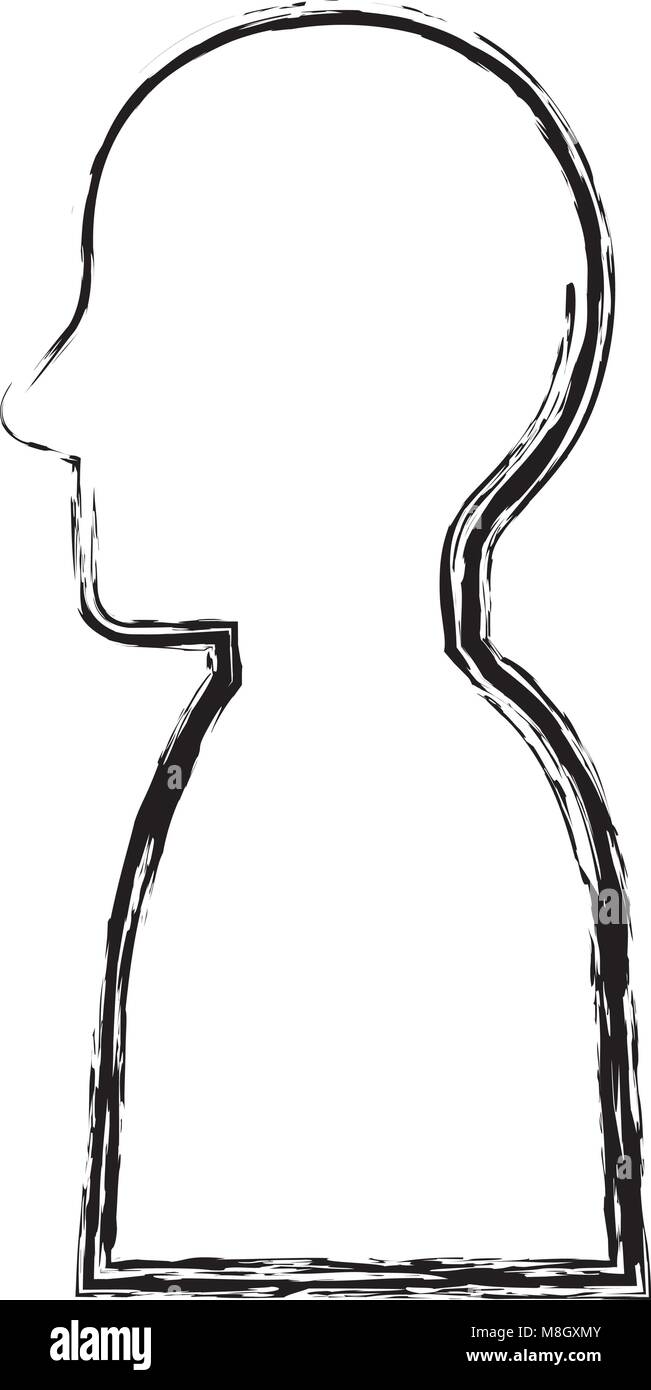 human profile with brain vector illustration design Stock Vector Image ...