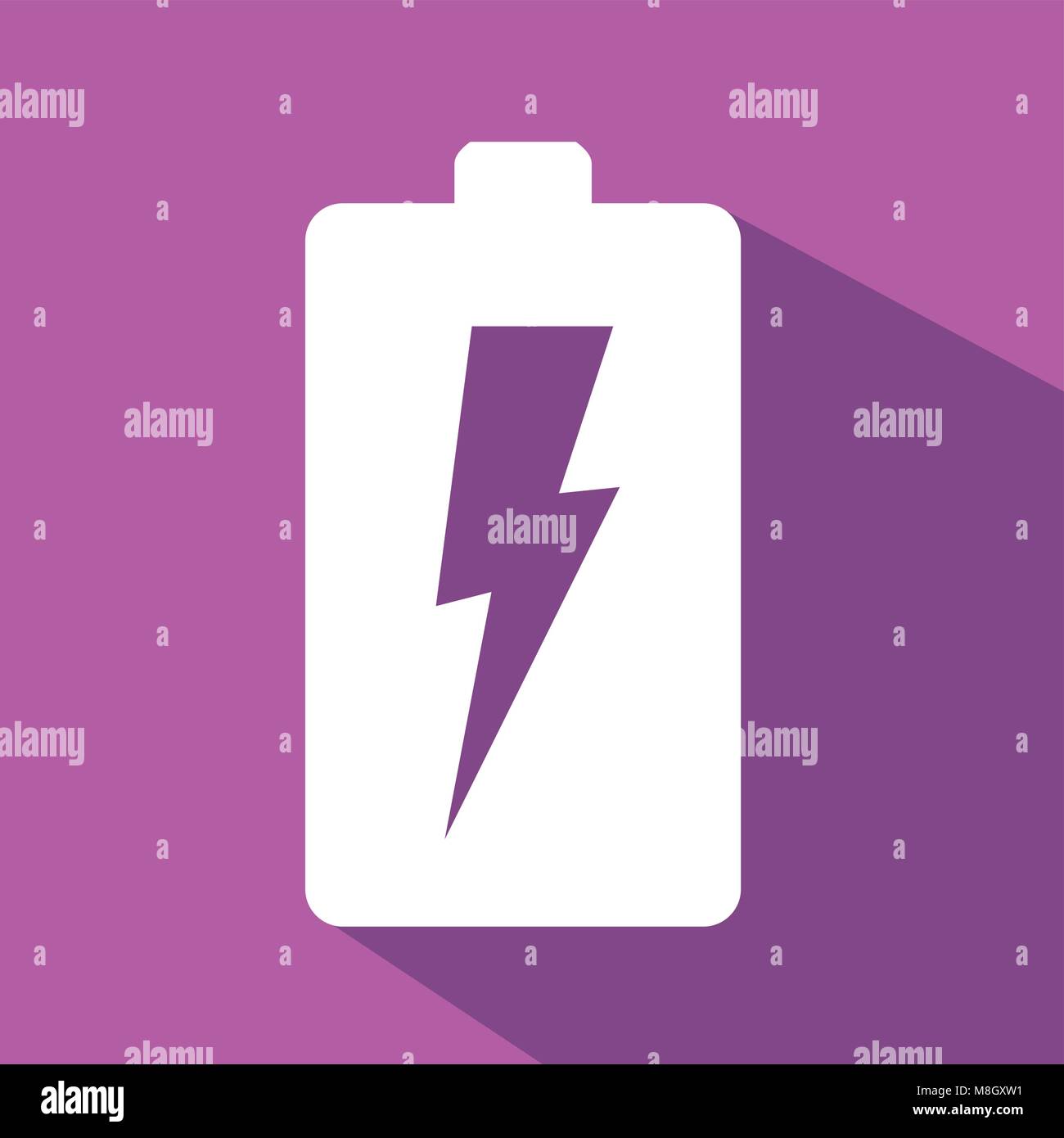 design vector of flat icon with concept battery Stock Vector