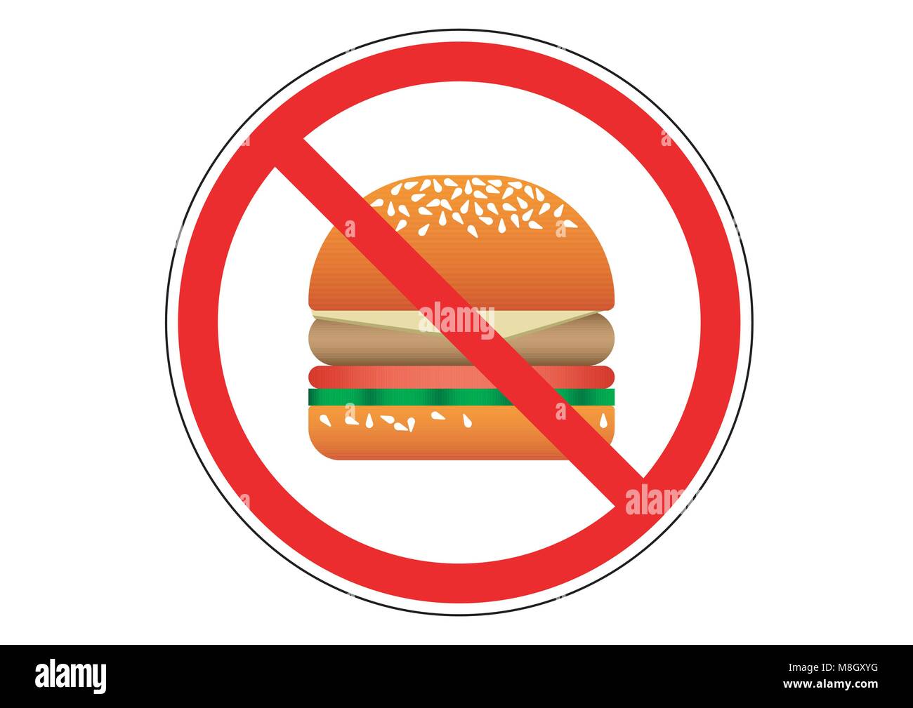 design vector of do not bring food from outside Stock Vector