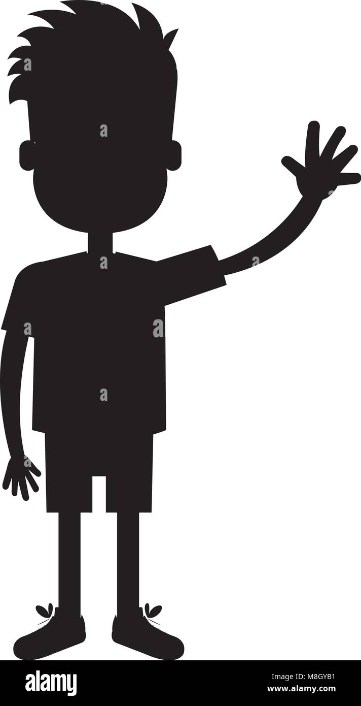 happy little boy character vector illustration design Stock Vector ...