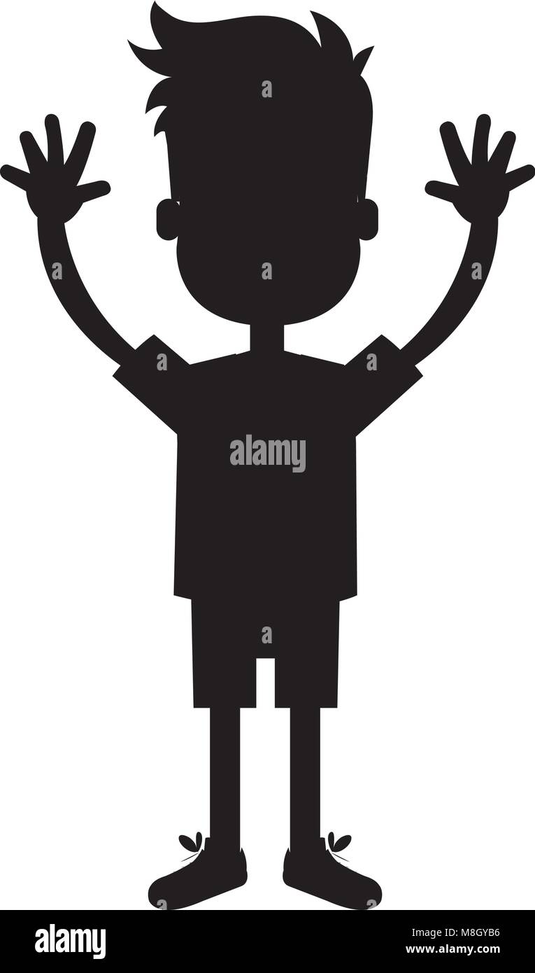 happy little boy character vector illustration design Stock Vector ...