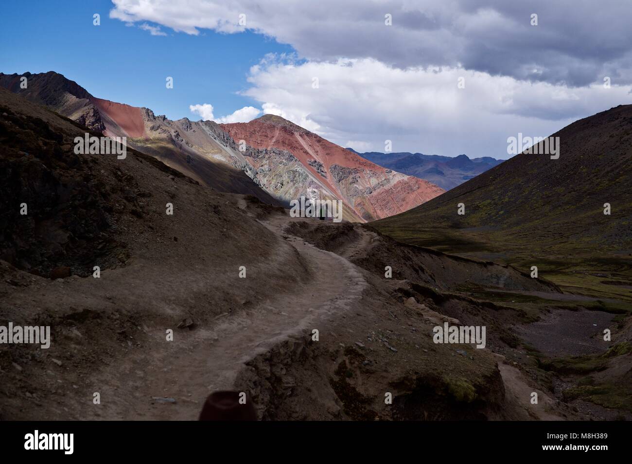 Vinicunca, the 'Rainbow mountain', Peru Stock Photo