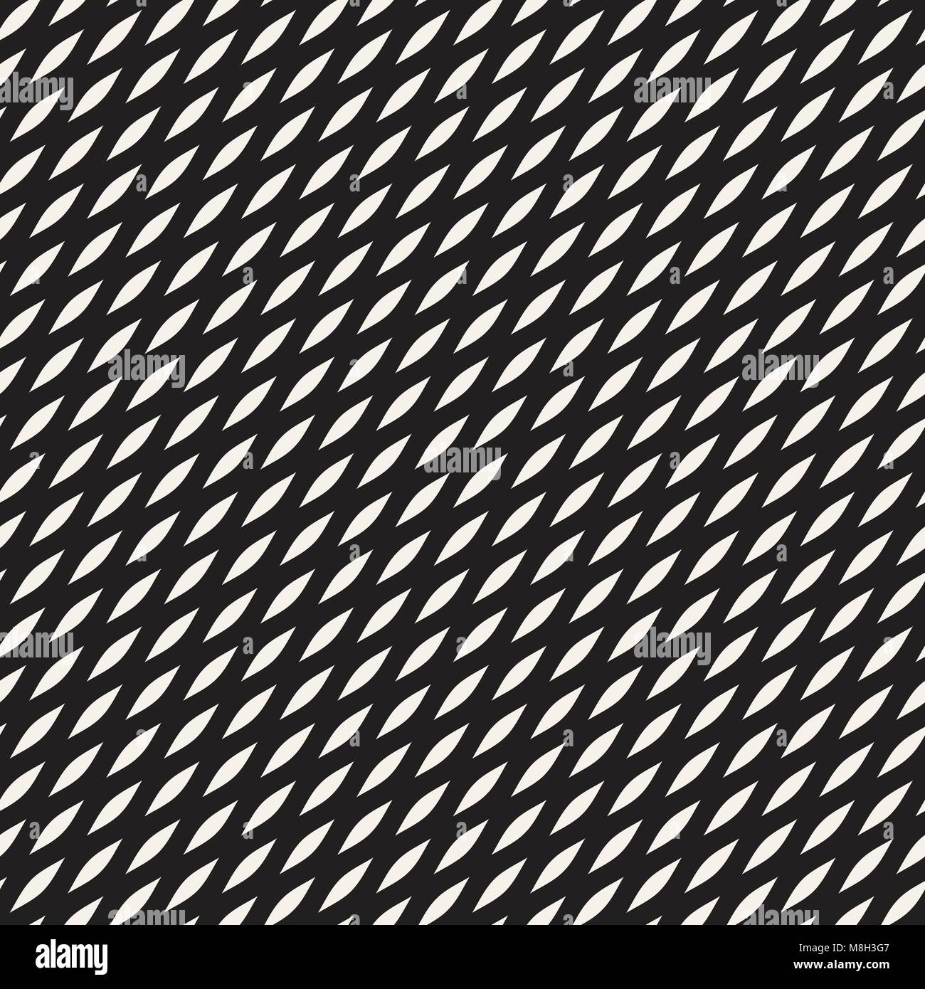 Vector Seamless Black and White Hand Drawn Wavy Lines Pattern Stock ...