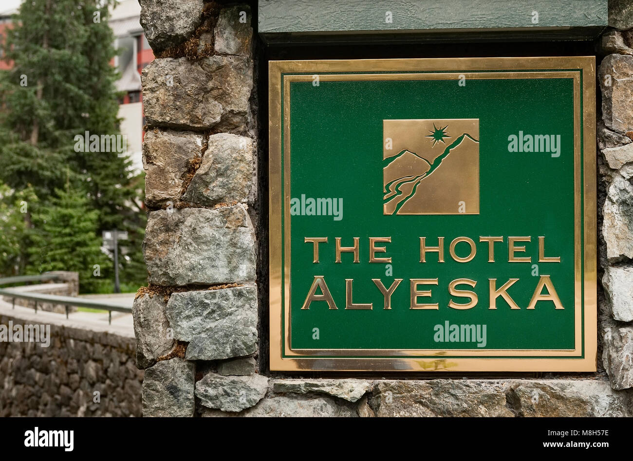 Alyeska Lodge, Girdwood, Alaska, USA. Stock Photo