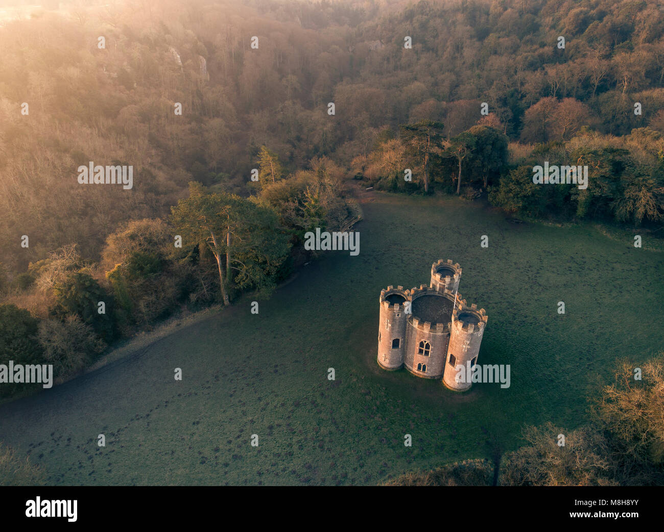 Blaise Castle at sunrise Stock Photo Alamy