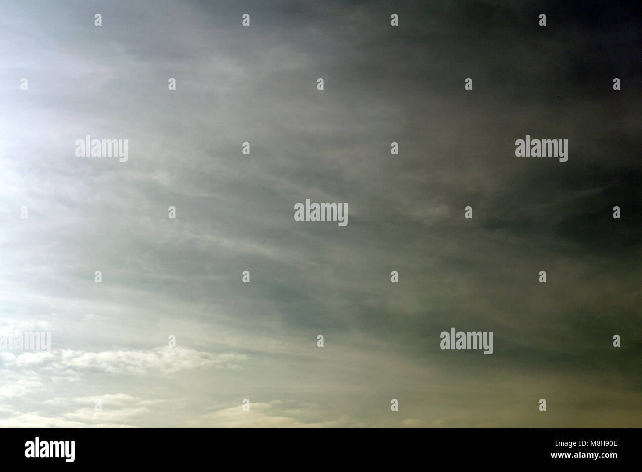 Summer landscape with black storm clouds in the sunset sky Stock Photo ...