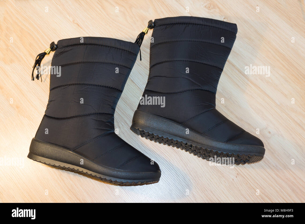 Mens black boots isolated on white background Stock Photo - Alamy
