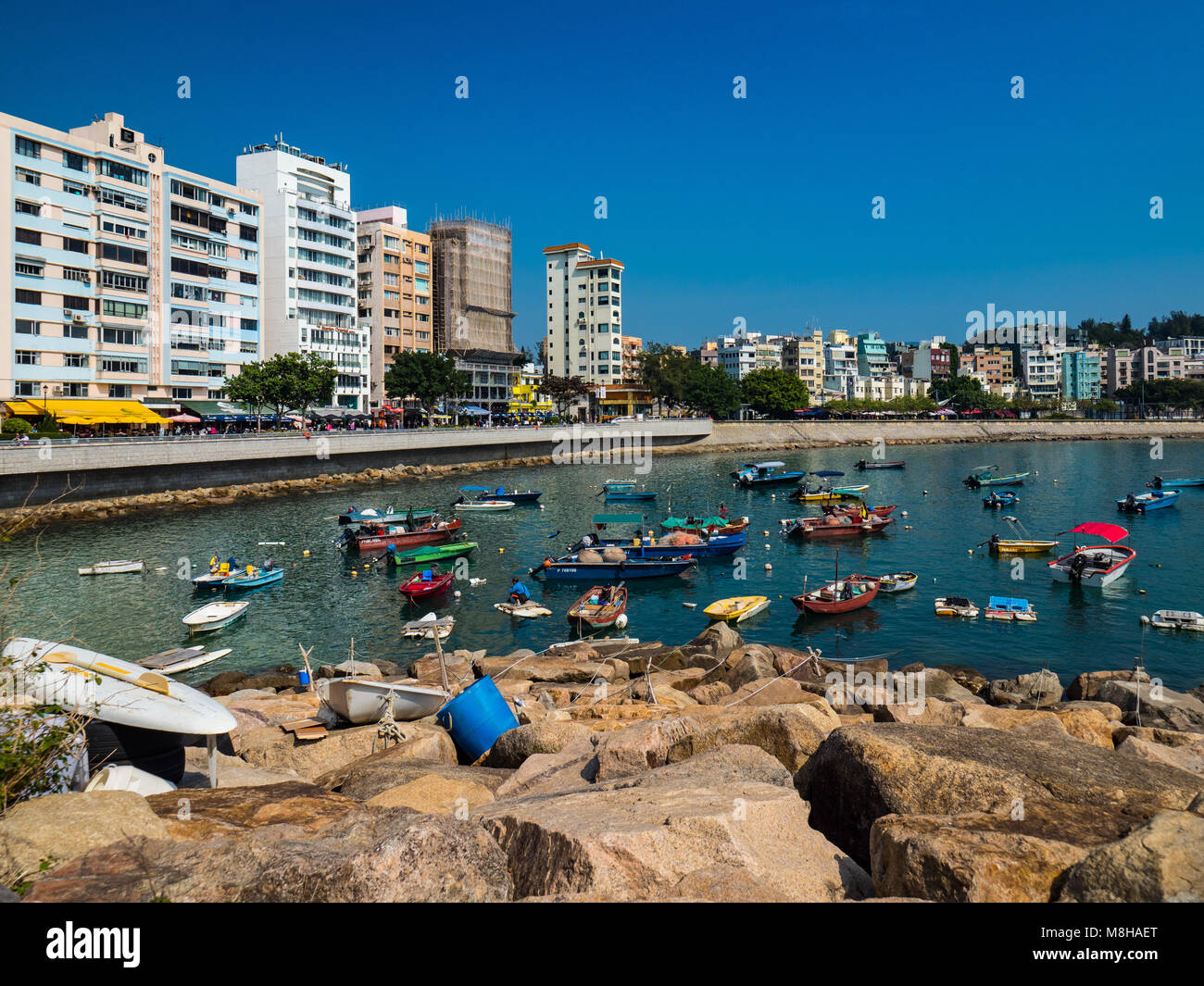 Stanley, Hong Kong, a seaside town and tourist attraction on Stanley Bay on the southern side of Hong Kong Island Stock Photo