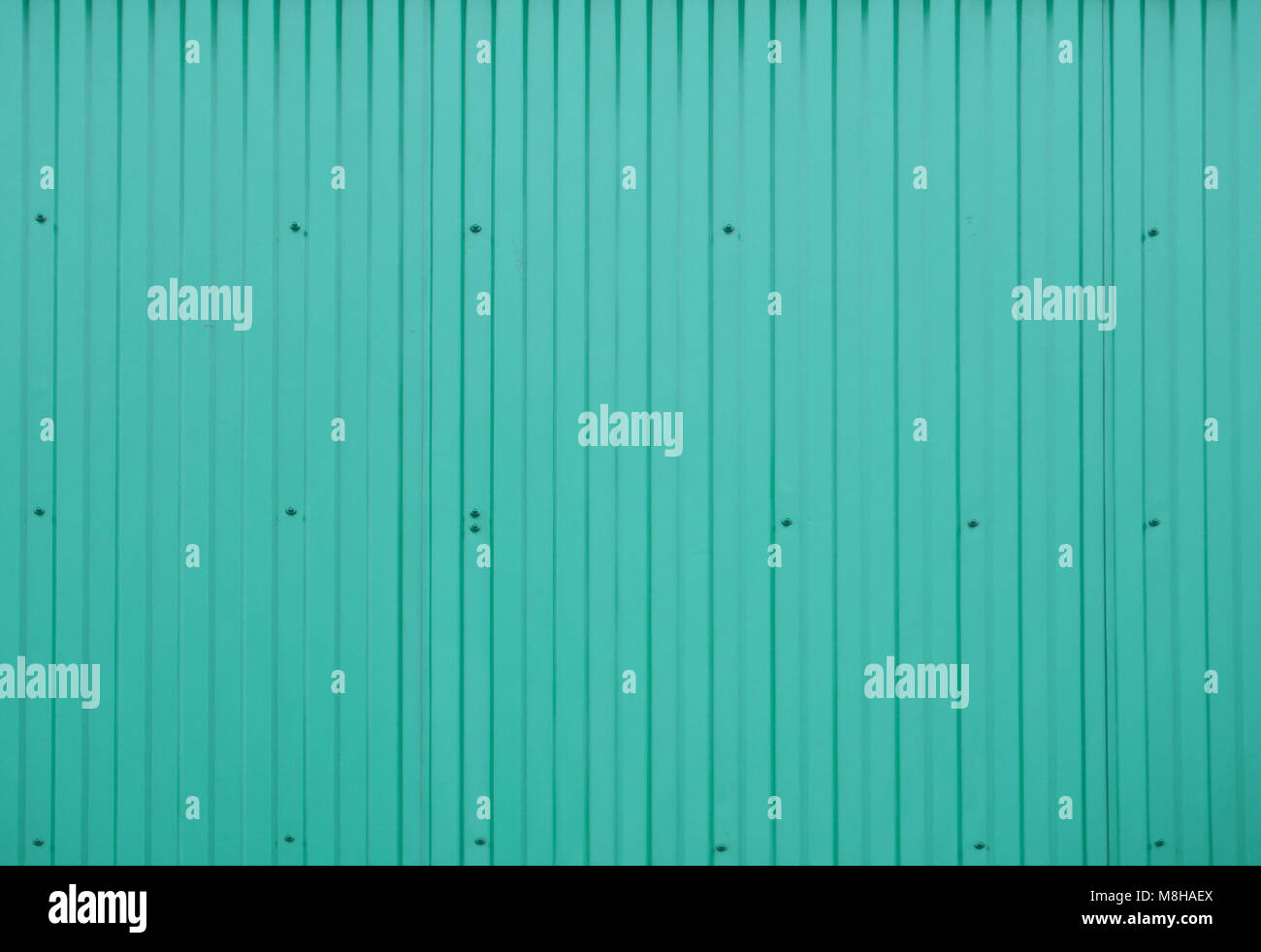 Close up of bright green tile roof surface, abstract background texture ...