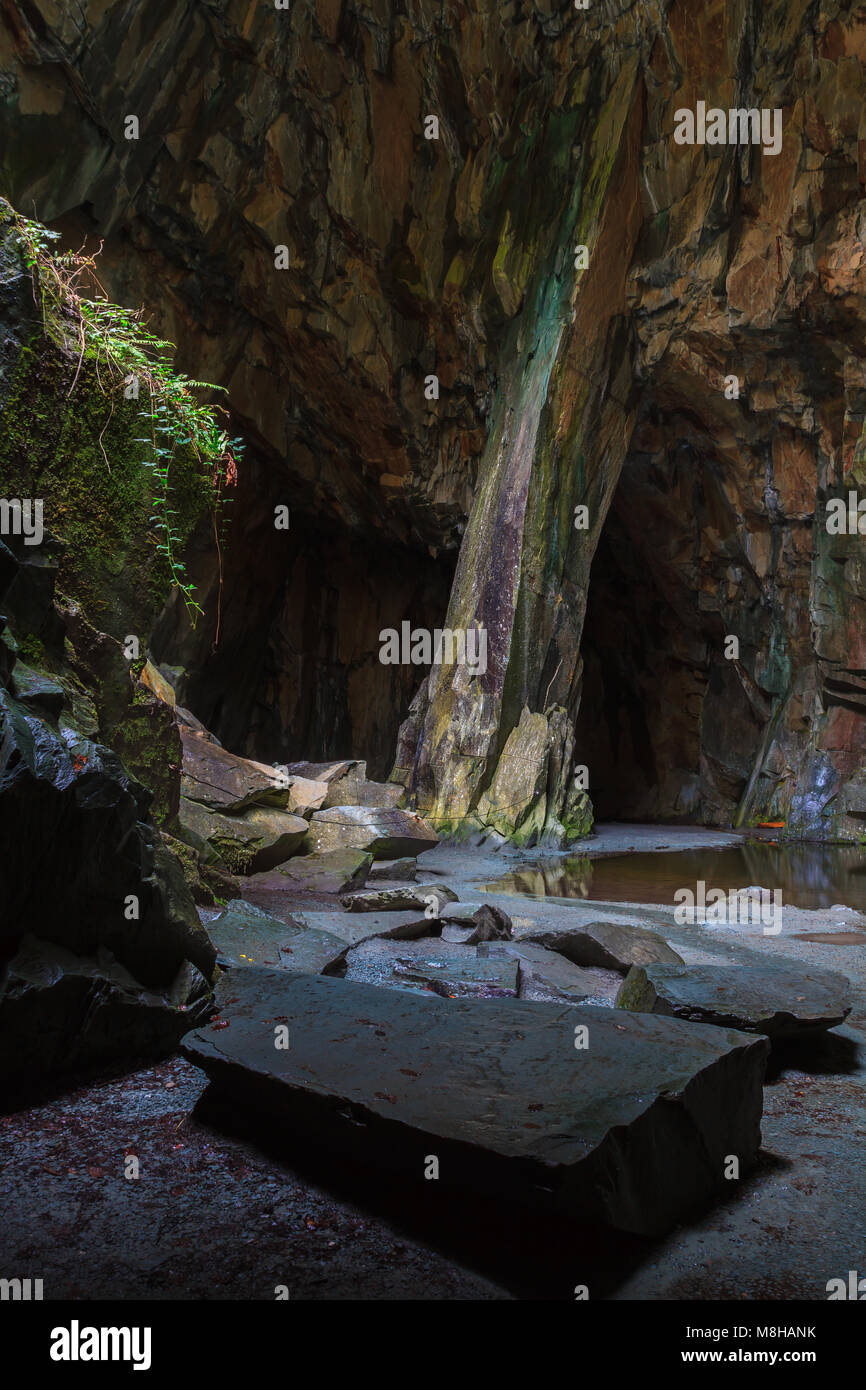 Cathedral Cavern, Ambleside, Cumbria, UK Stock Photo