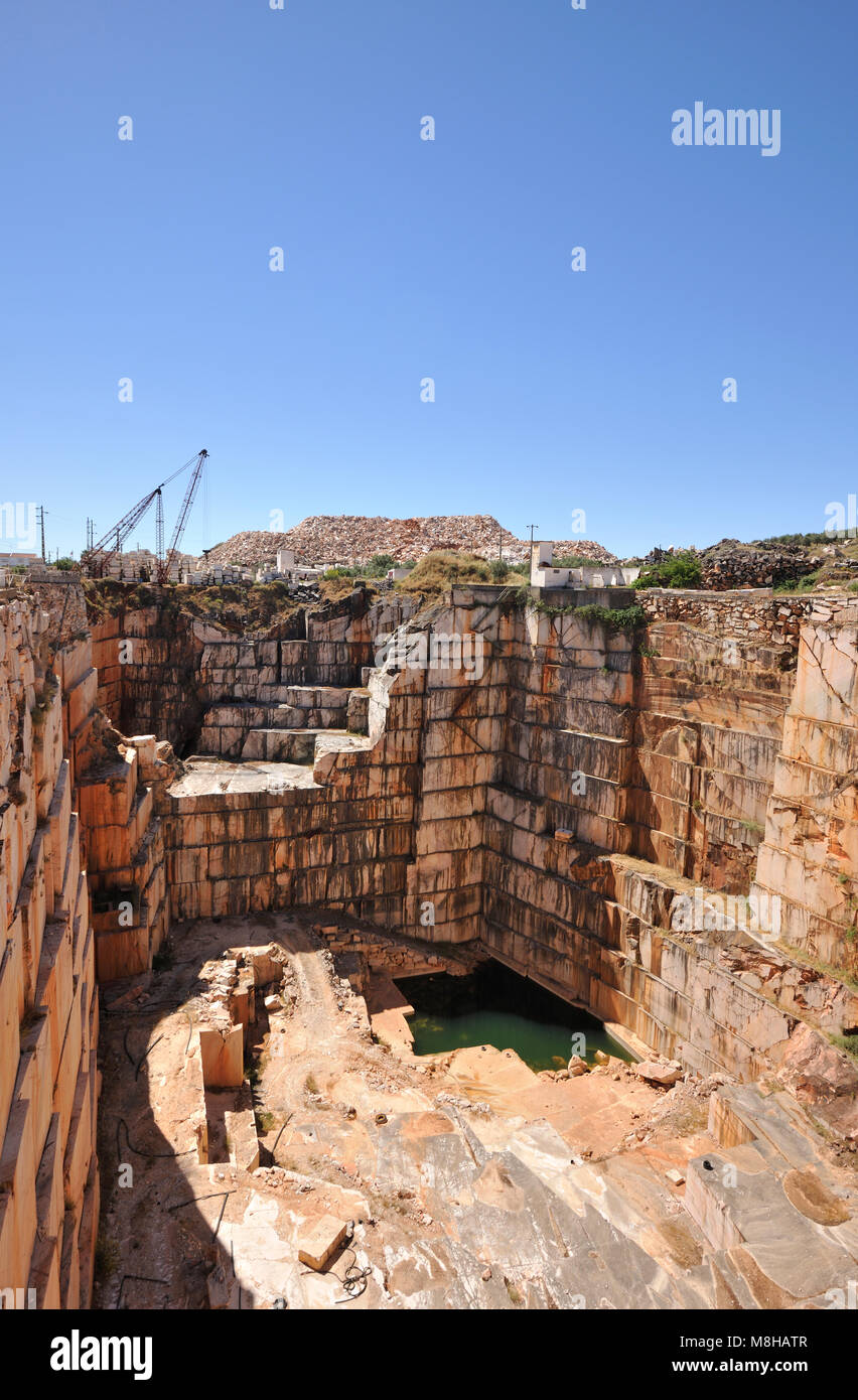 The quarries of the famous marble of Vila Viçosa. Alentejo, Portugal Stock Photo