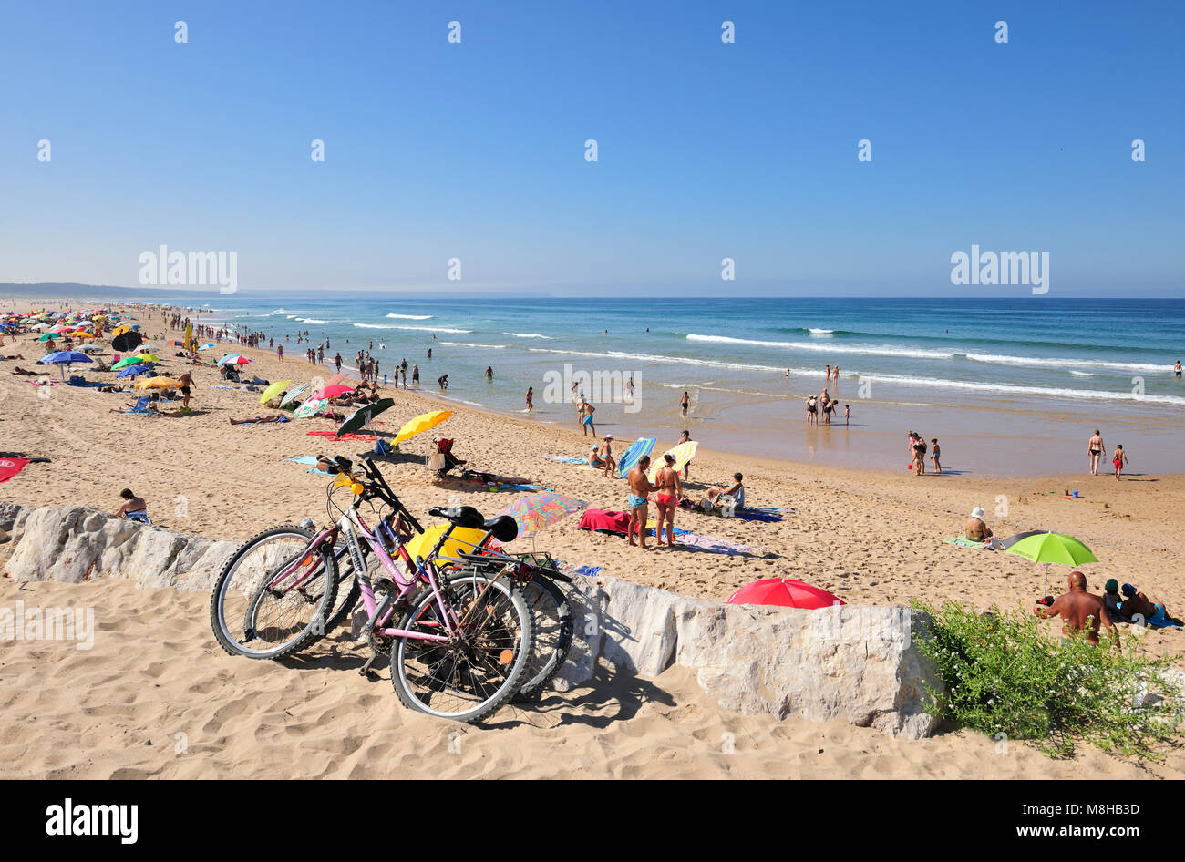 Costa da Caparica beach, near Lisbon. Portugal Stock Photo Alamy