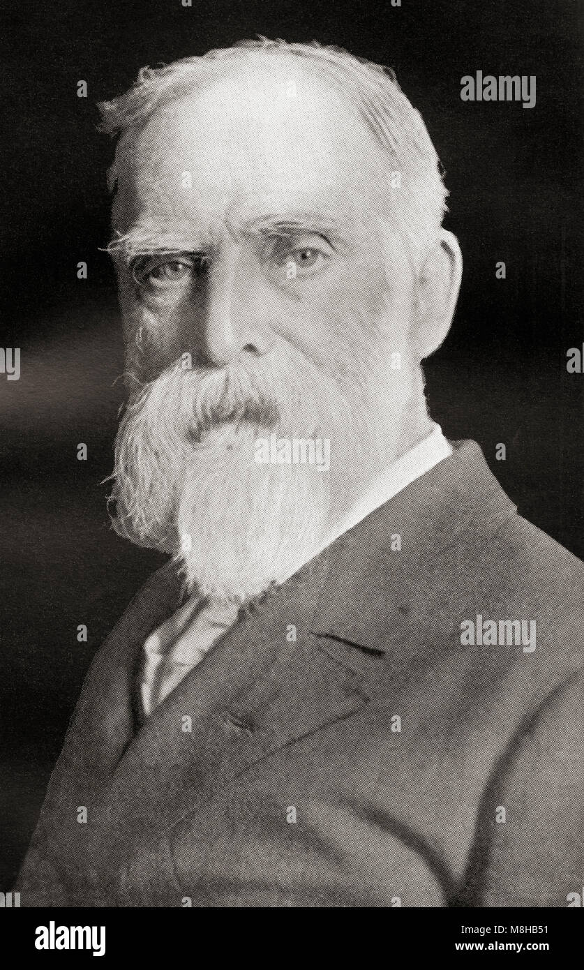 James Bryce, 1st Viscount Bryce, 1838 – 1922.  British academic, jurist, historian and Liberal politician.  From The International Library of Famous Literature, published c. 1900 Stock Photo