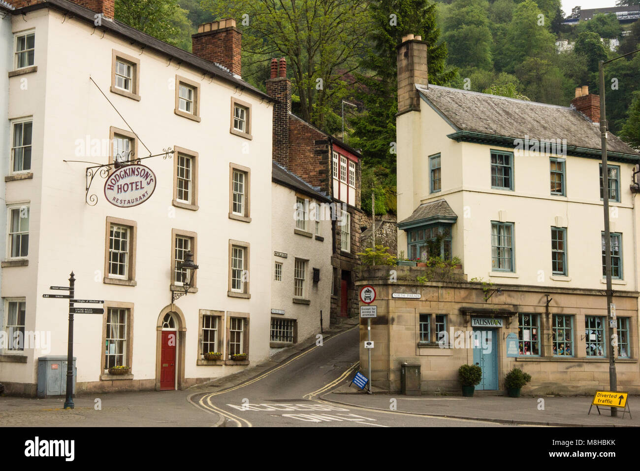 Street and road view of matlock Bath, Derbyshire Stock Photo Alamy