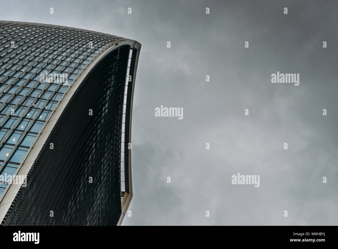 Close up of the Walkie Talkie building in the City of London, England, UK, also known as 20 Fenchurch Street Stock Photo
