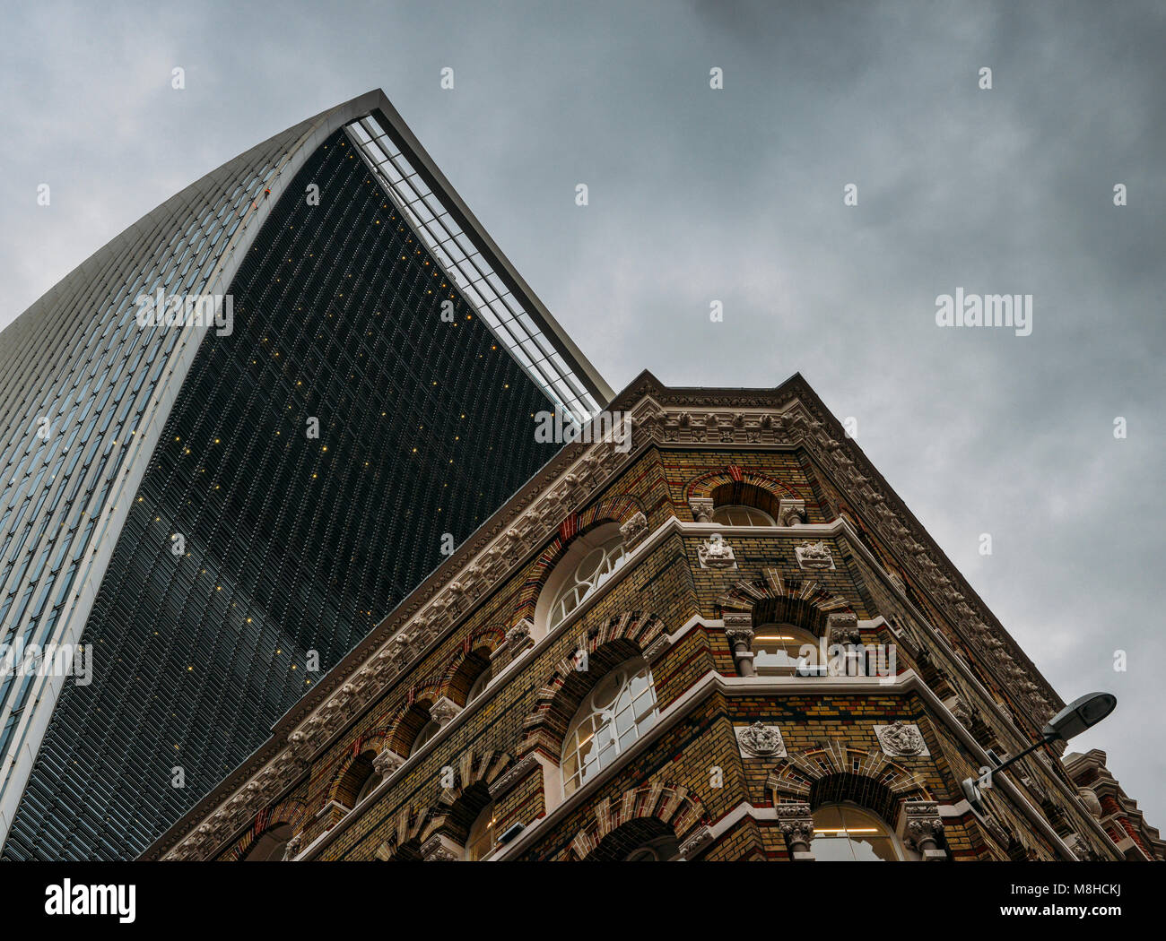 Old and new architecture in the City of London, England, UK Stock Photo ...