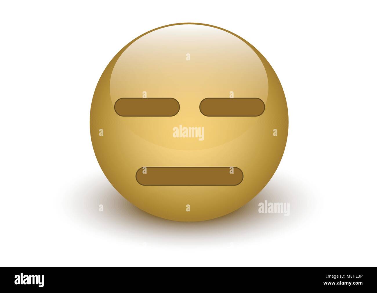 design vector of glass ball innocent expression Stock Vector