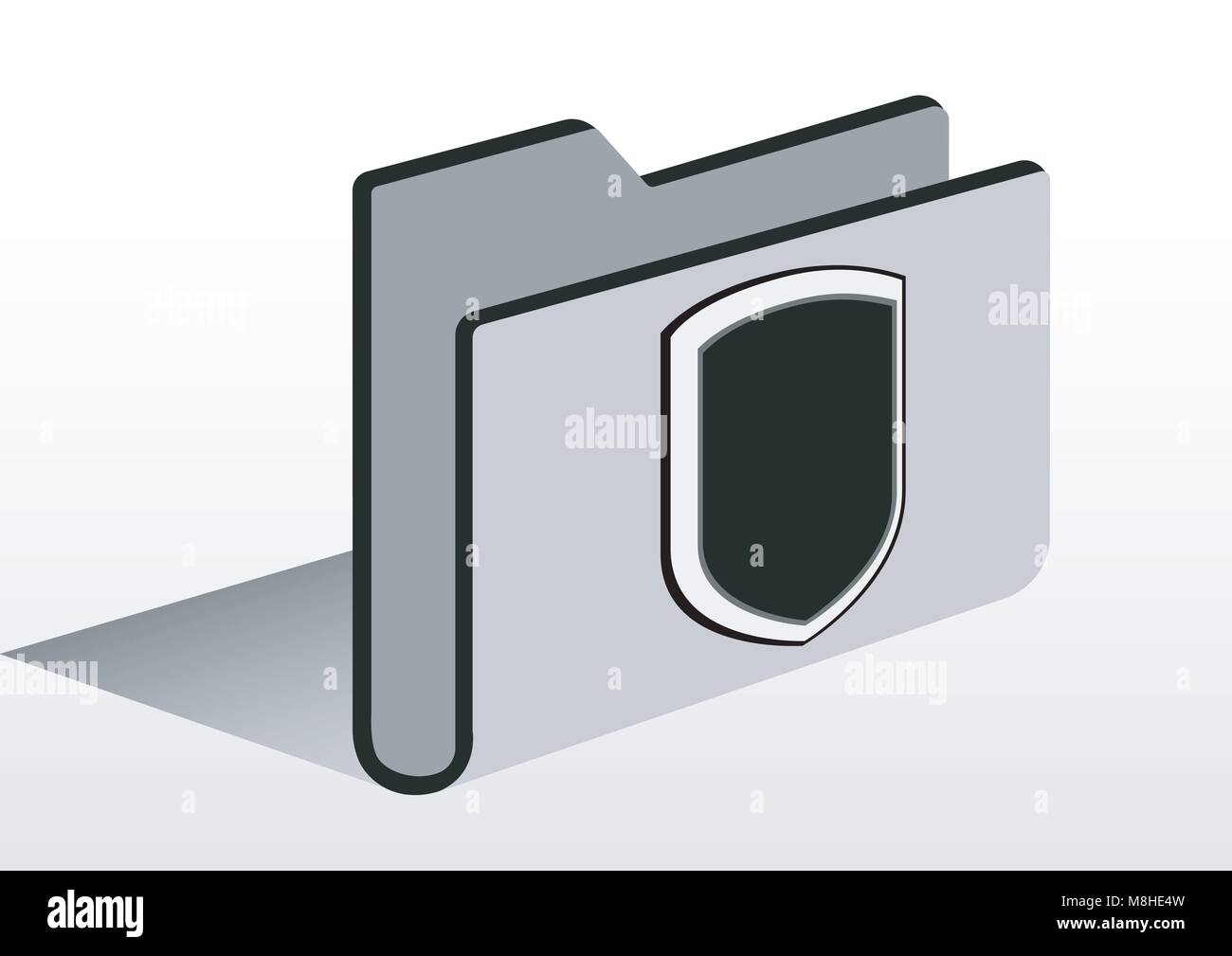 design vector of isometric object with concept protection Stock Vector
