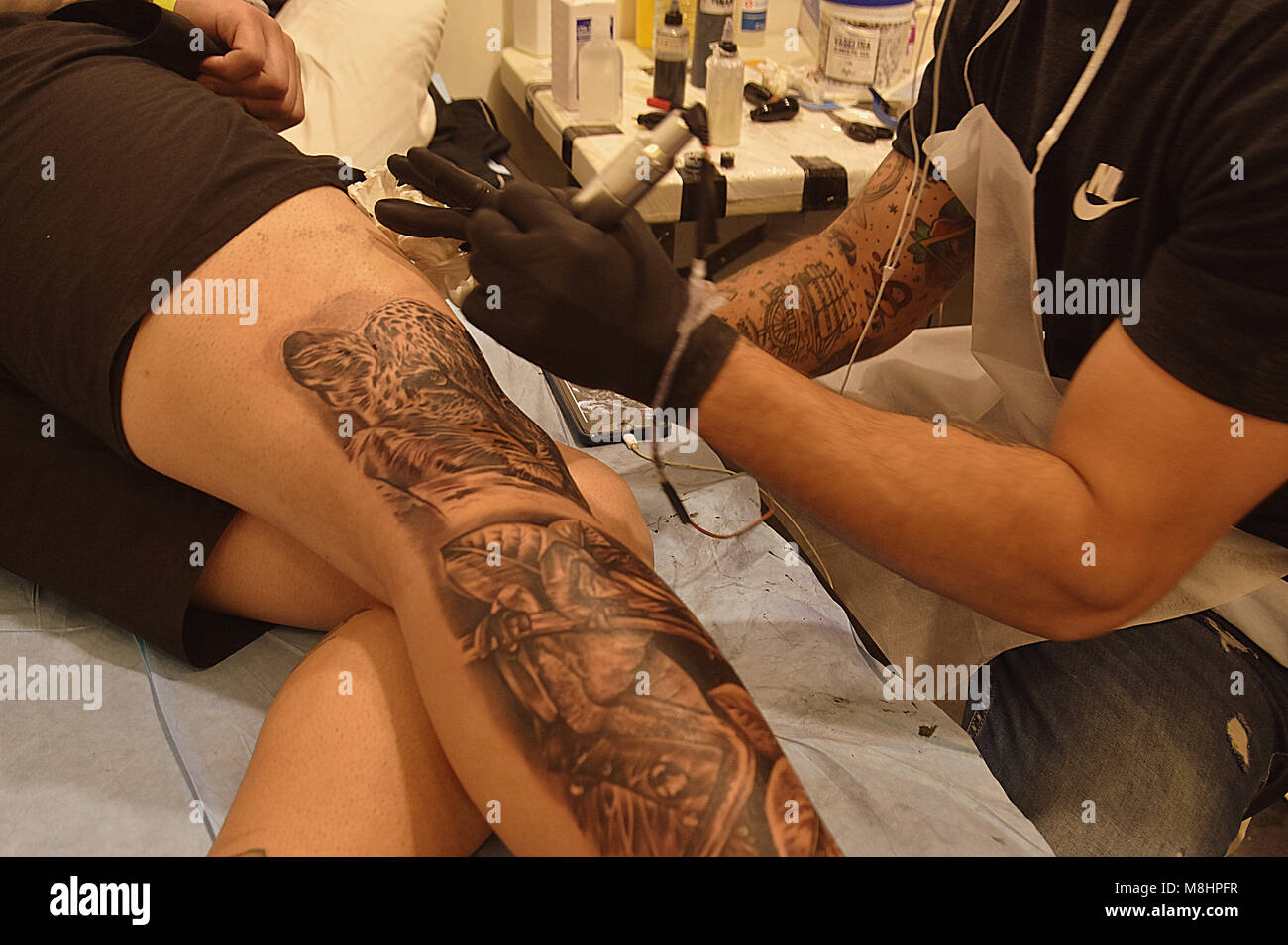 Barcelona tattoo convention hi-res stock photography and images - Alamy
