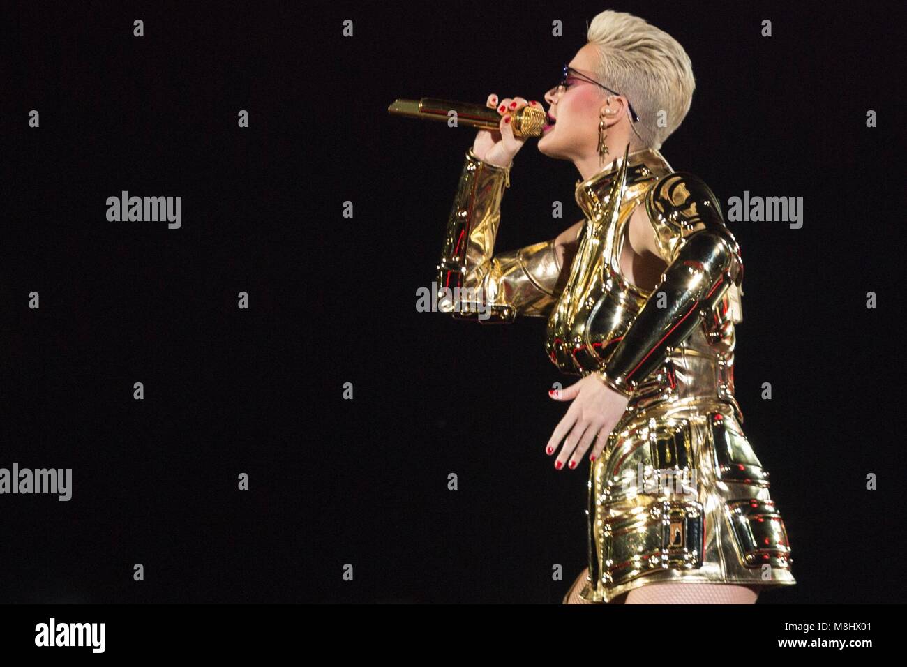 SÃO PAULO, BRAZIL - MARCH 17: Katy Perry performs during the Witness The Tour show at Allianz Park. March 17, 2018 in São Paulo, Brazil Credit: Adriana Spaca/Alamy Live News Stock Photo
