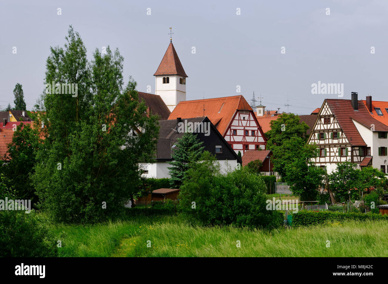 View of Darmsheim, part of Sindelfingen, Böblingen District, Baden-Württemberg, Germany Stock Photo
