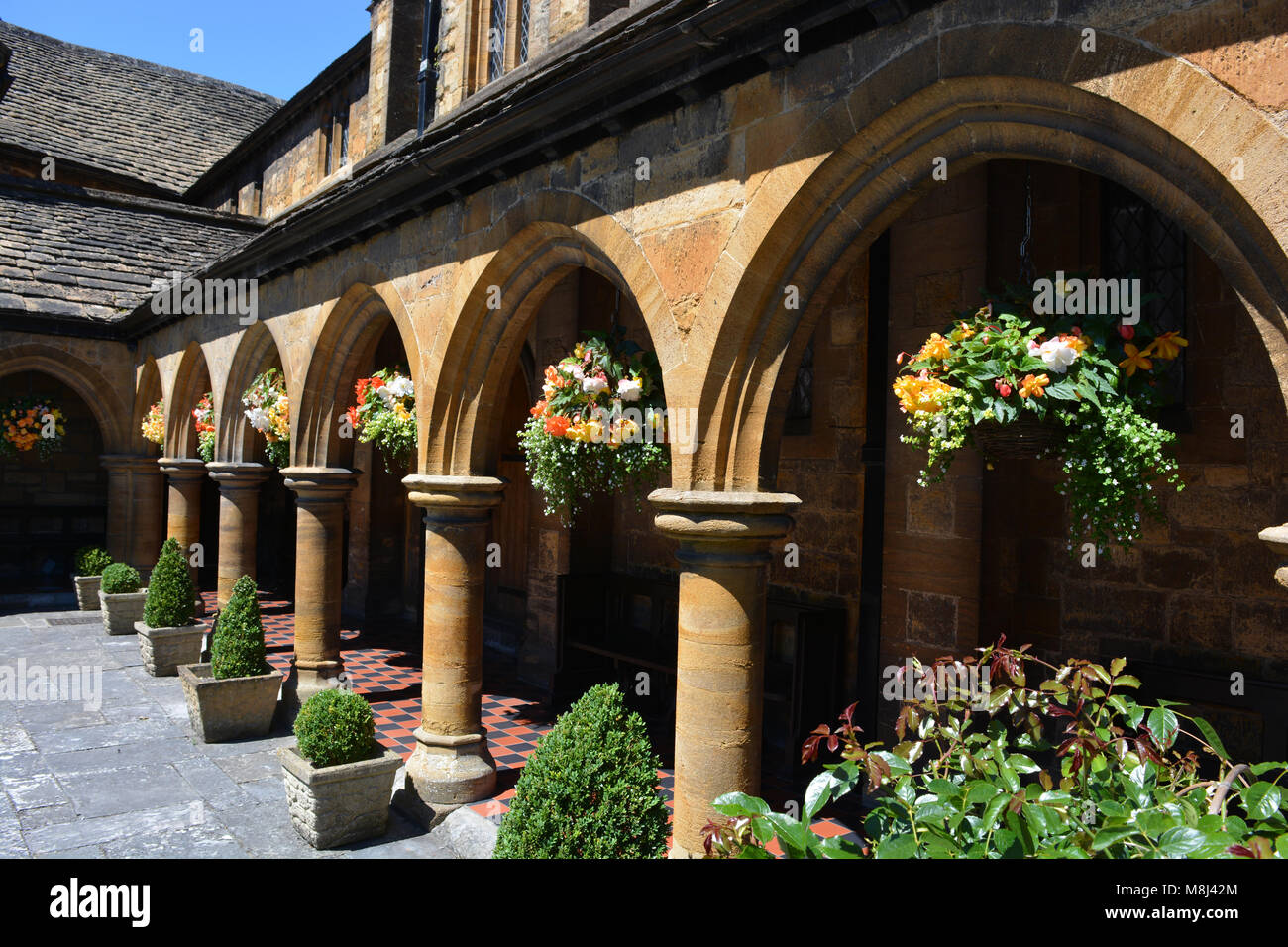 The historic St Johns Almhouse in Sherborne, Dorset, England Stock