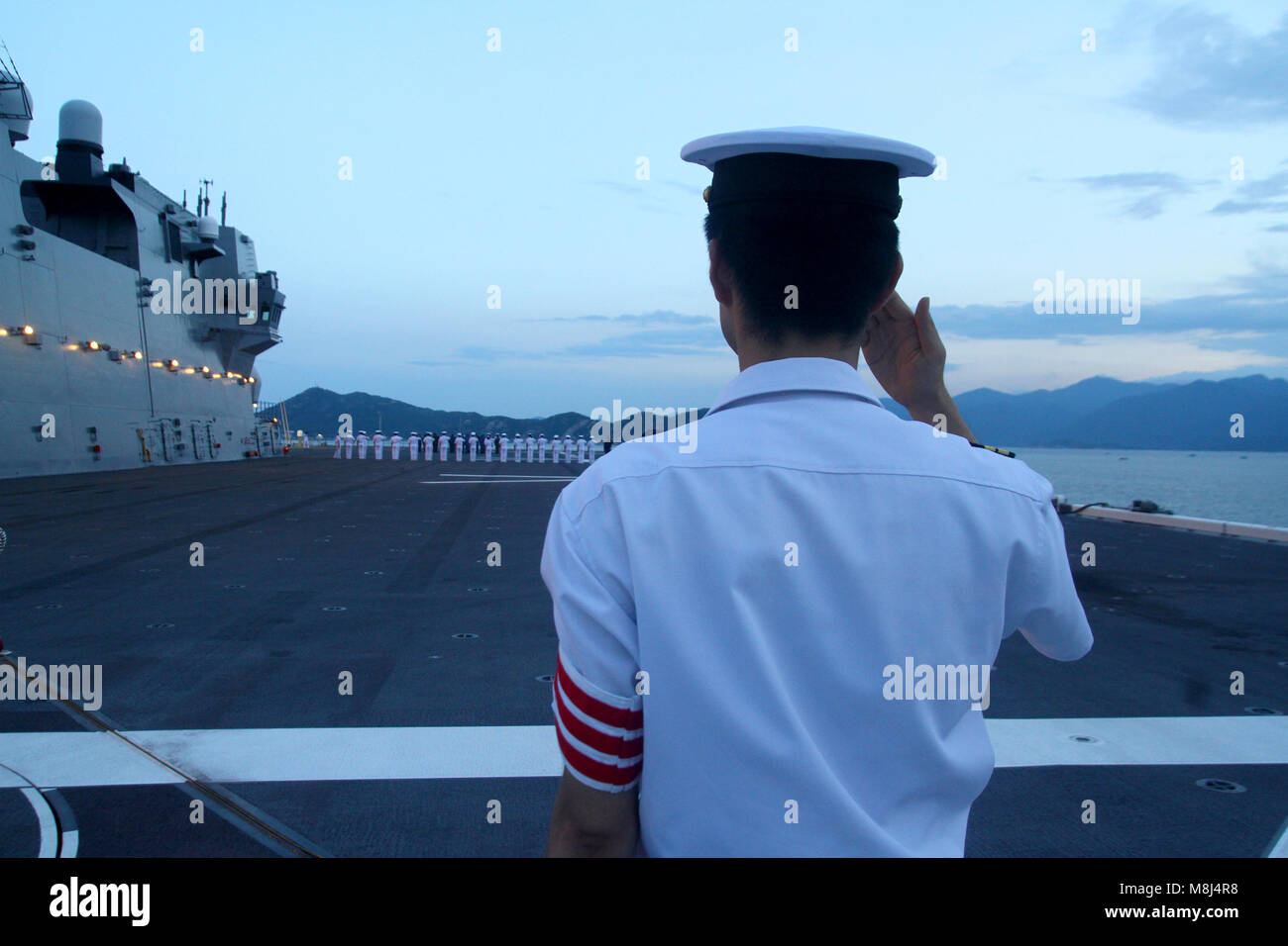 The flagship of the fleet of Japan - Izumo helicopter carrier The flagship of the fleet of Japan - Izumo helicopter carrier