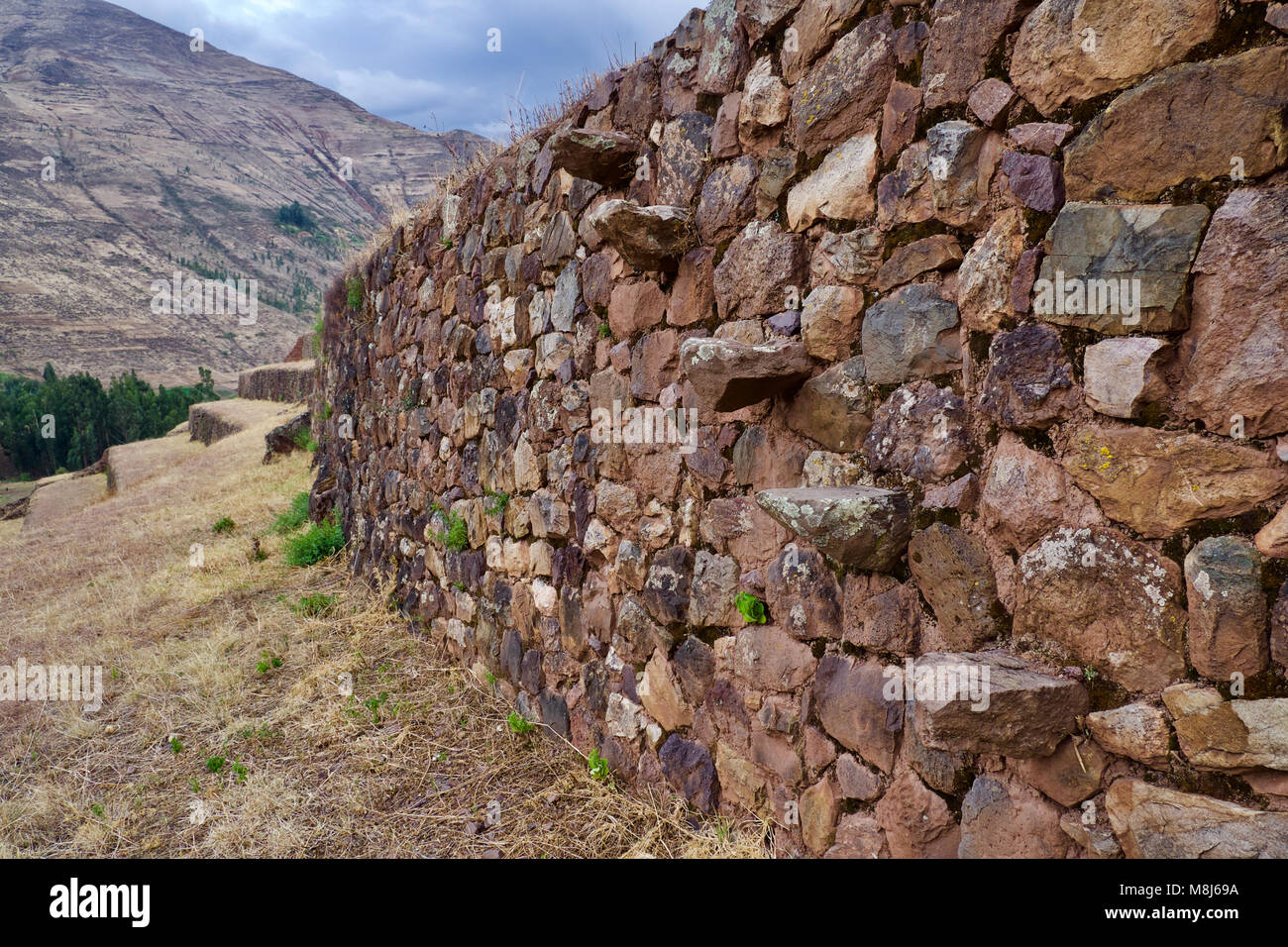 Terraces near Pisac, Sacred Valley, Peru Stock Photo