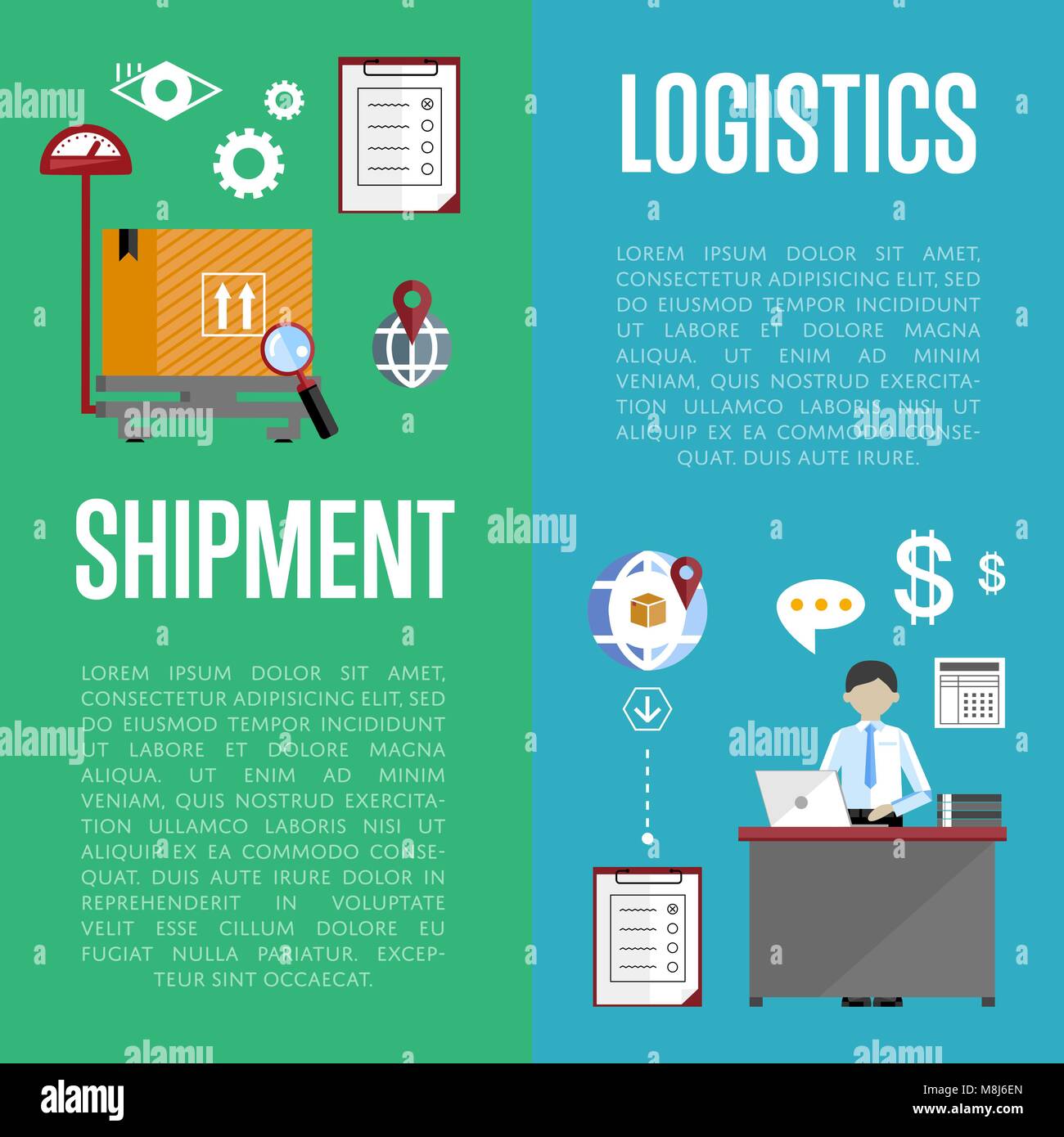 Warehouse process infographics banners Stock Vector Image & Art - Alamy
