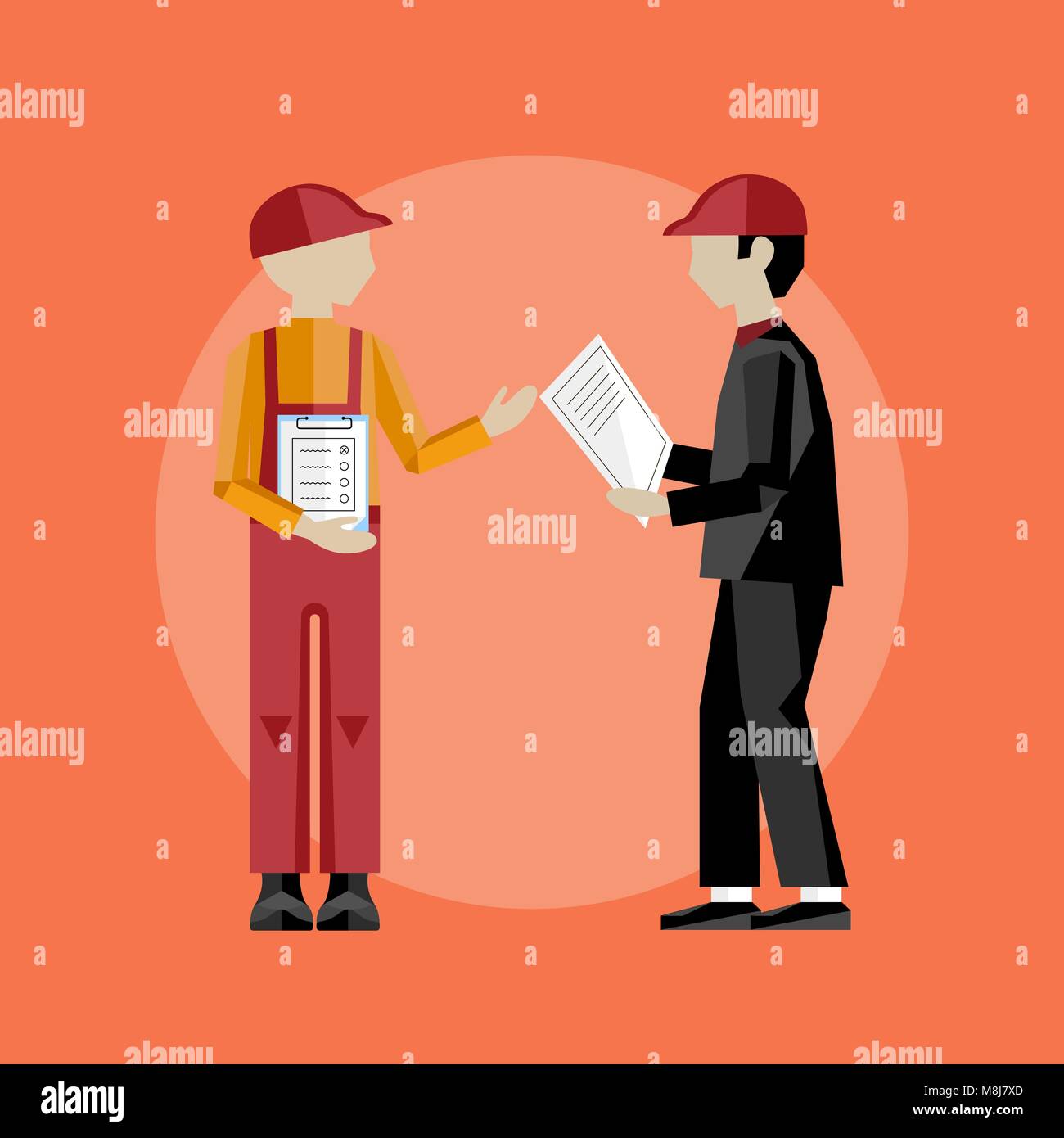 Delivery Man Vector Illustration Stock Vector Image Art Alamy