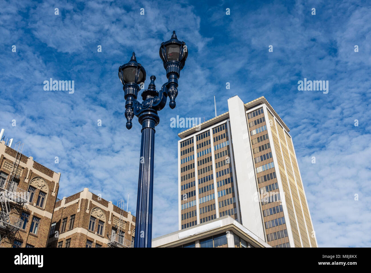 SAN DIEGO, CALIFORNIA, USA - Downtown San Diego in the historic Gaslamp Quater of the city. Stock Photo