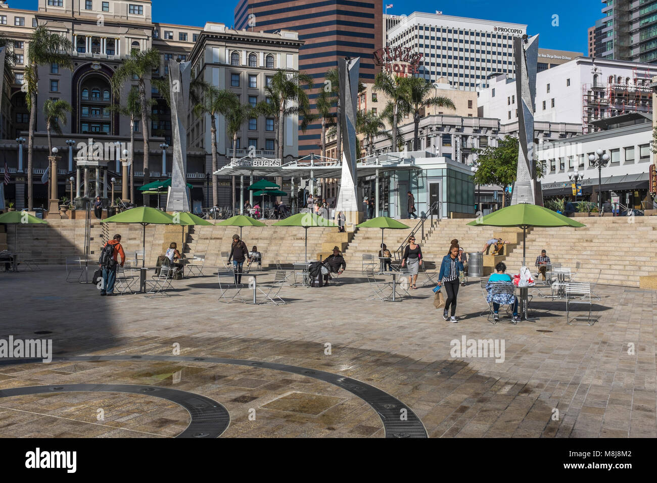 SAN DIEGO, CALIFORNIA, USA Streets in the historic Gaslamp Quarter of