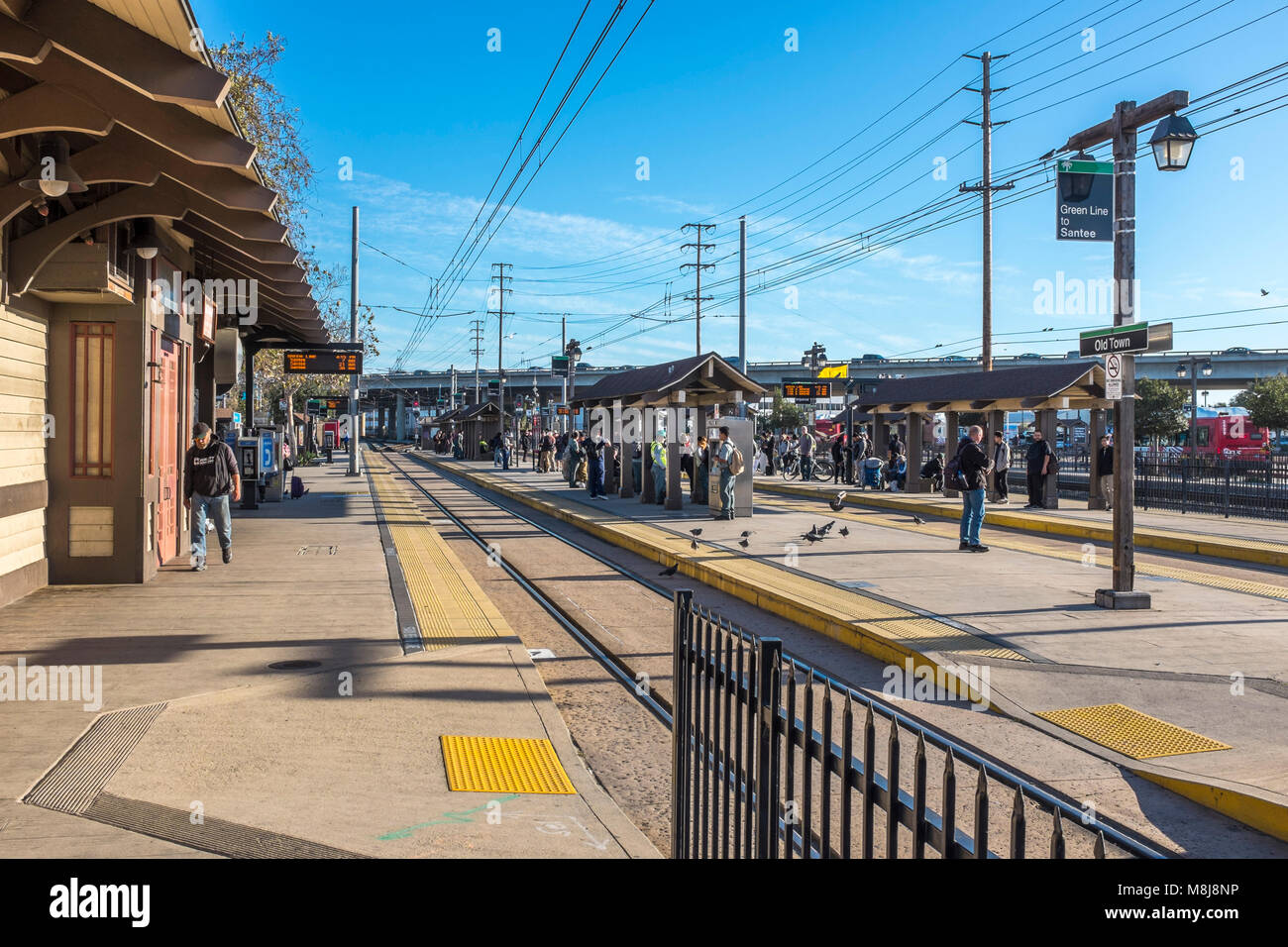 SAN DIEGO, CALIFORNIA, USA - Old Town Transit Centre rail station in the Old Town part of the city of San Diego. Stock Photo