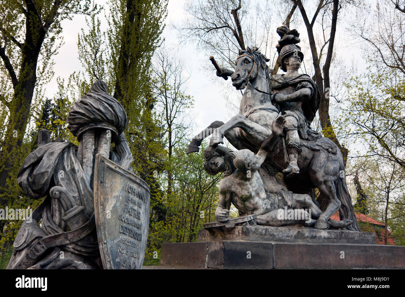 Jan III Sobieski during the Battle of Vienna, Polish king monument