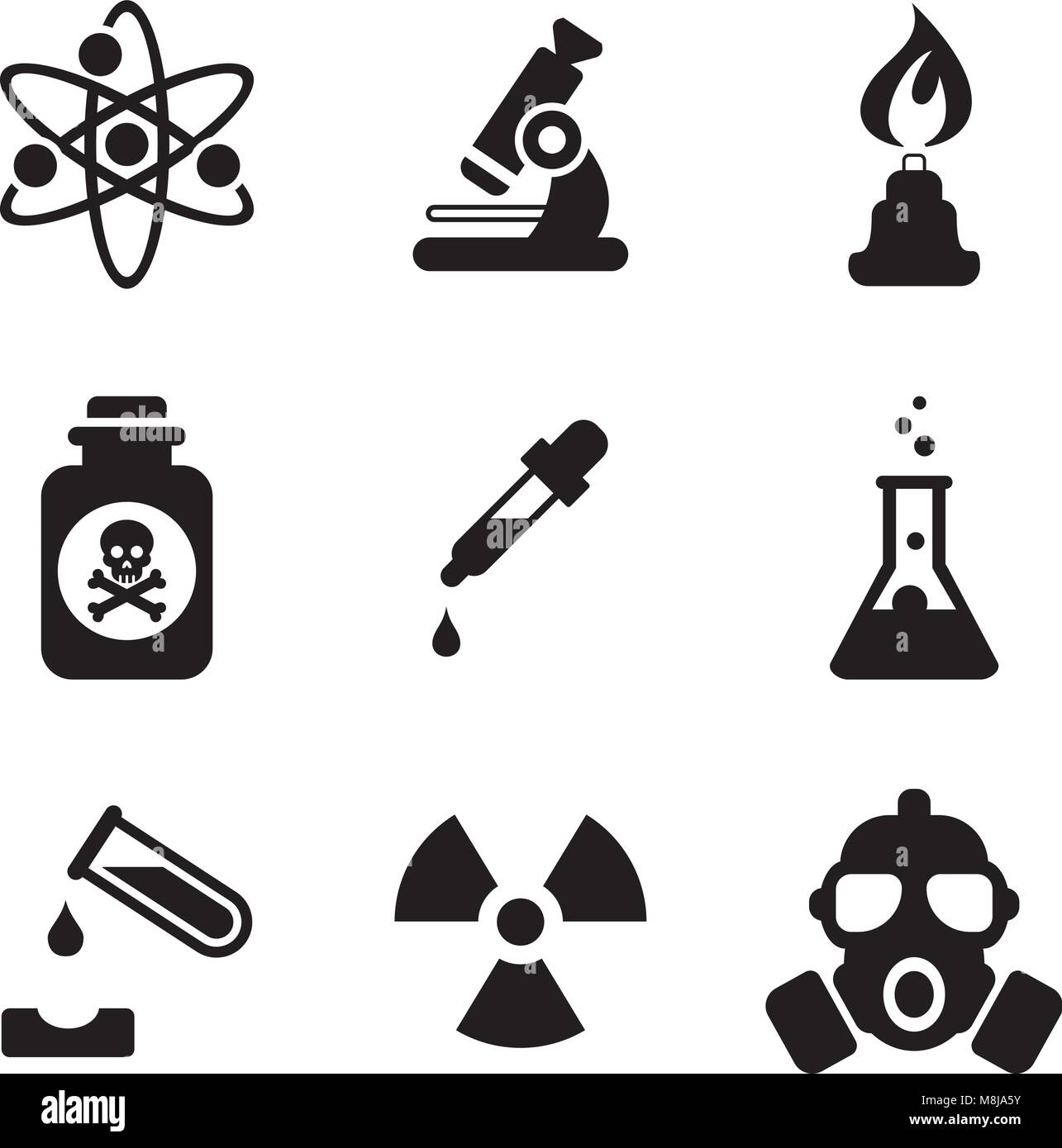 Chemistry Icons Stock Vector