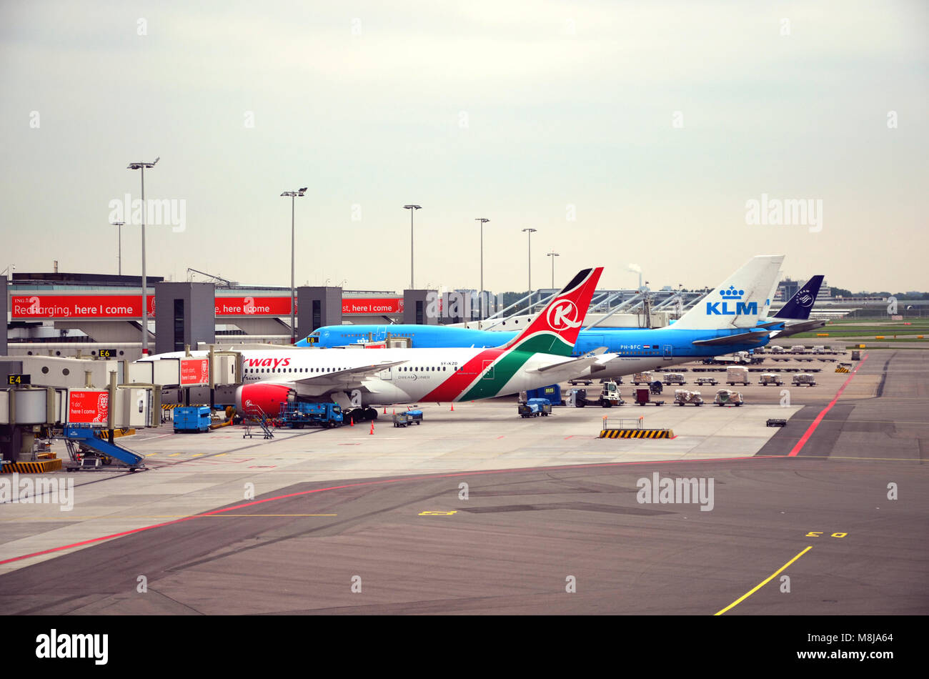 Amsterdam Airport, Netherlands September 4th, 2017 View of Amsterdam