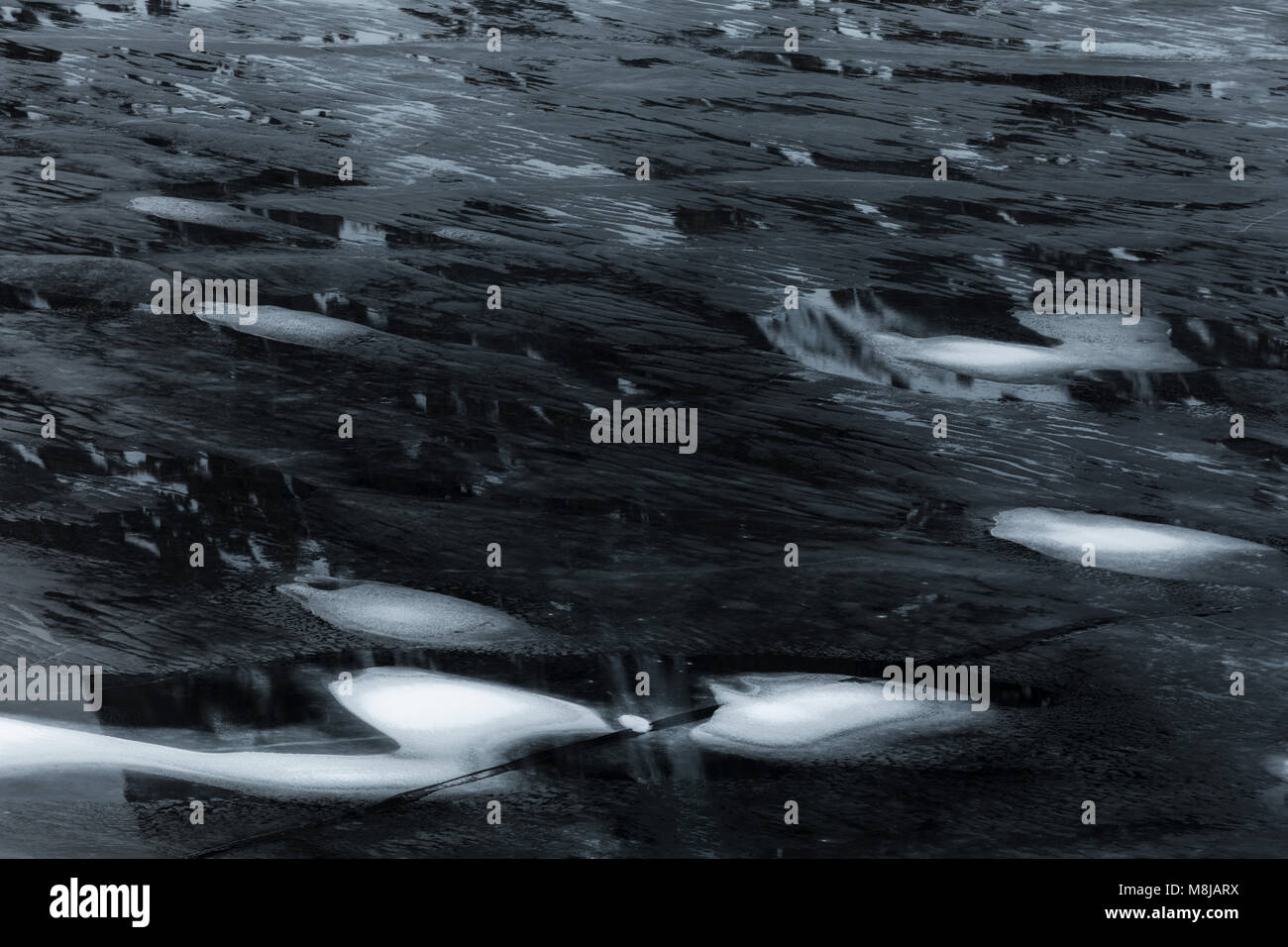 Ice Details, Frozen Lake, Storvatnet, Nusfjord, Lofoten, Norway Stock ...