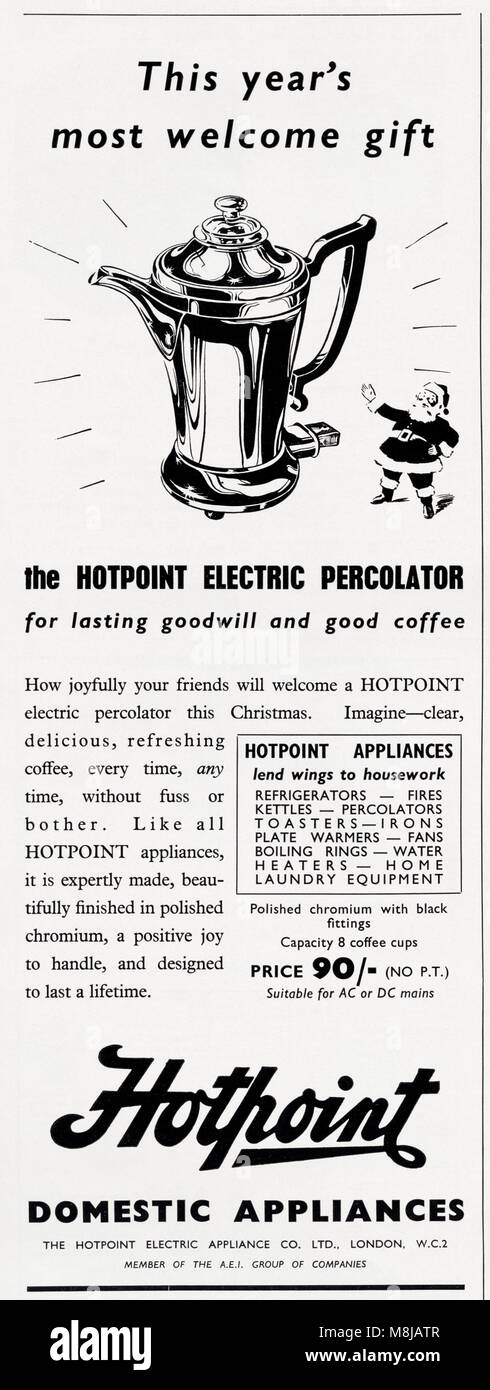 https://c8.alamy.com/comp/M8JATR/1950s-original-old-vintage-advertisement-advertising-electric-coffee-M8JATR.jpg