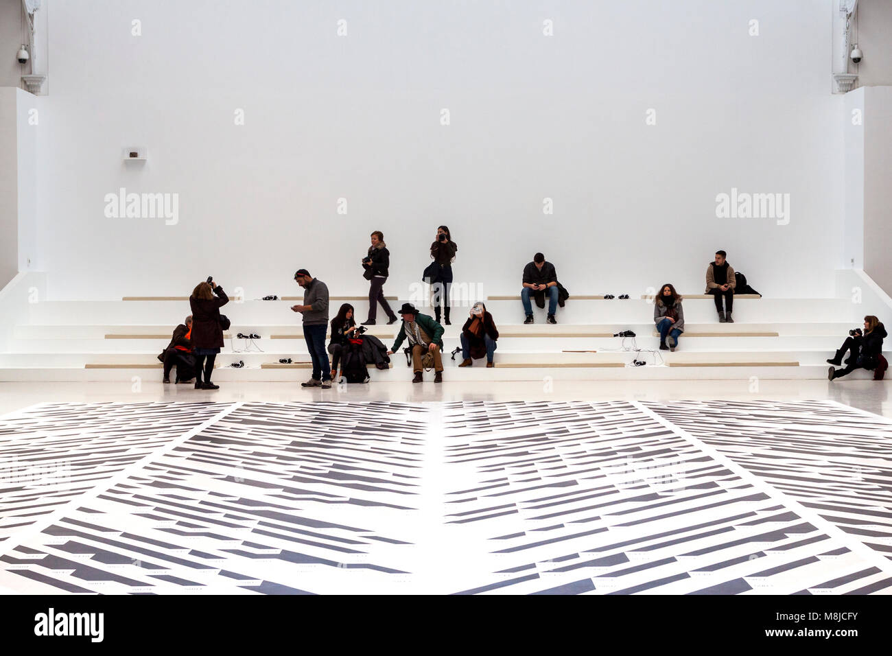 Exhibition place inside the Palacio de Velazquez. Madrid. Spain Stock Photo