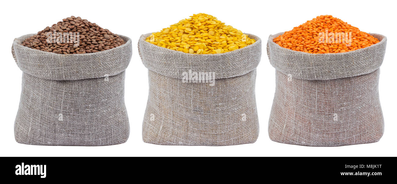 Yellow Split Dal in a Bag Also know as Mogar Dal or Mung Dal isolated on  White Background Stock Photo | Adobe Stock