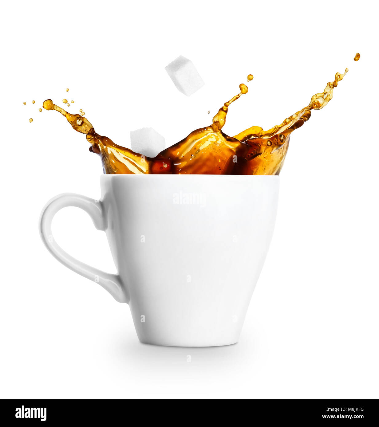 cup of spilling coffee Stock Photo