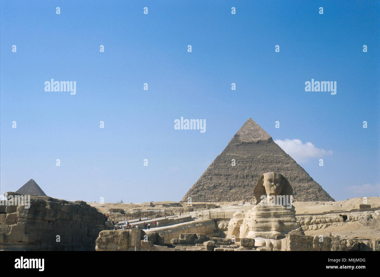 The Great Pyramids at Giza Stock Photo