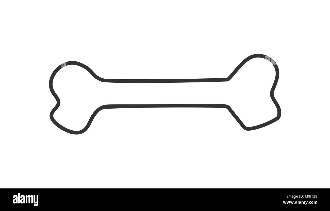Dog bone toy icon. Hand drawn vector illustration. Business concept animal bone pictogram. Stock Vector