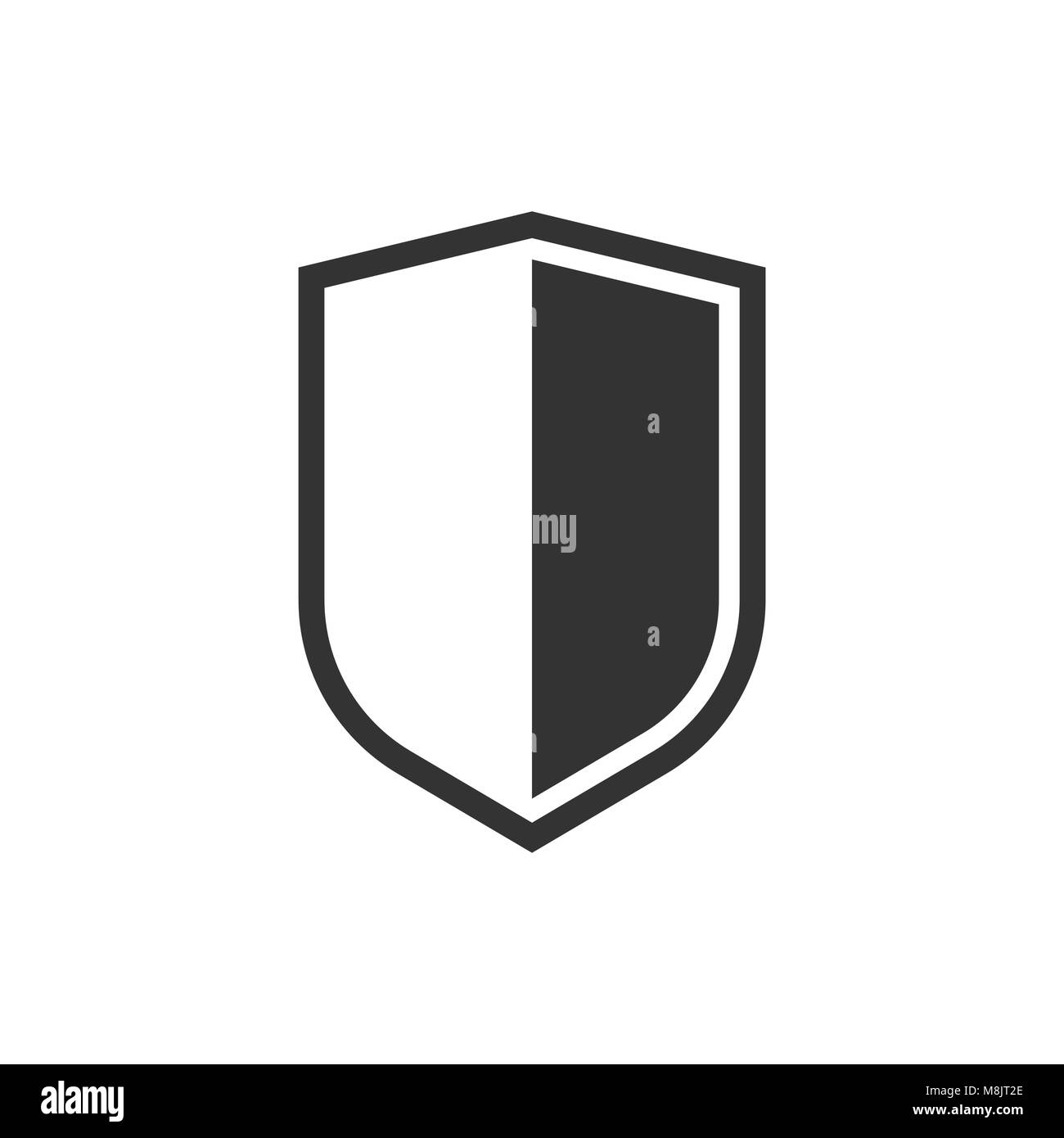 Shield protect icon. Vector illustration. Business concept shield defence pictogram. Stock Vector