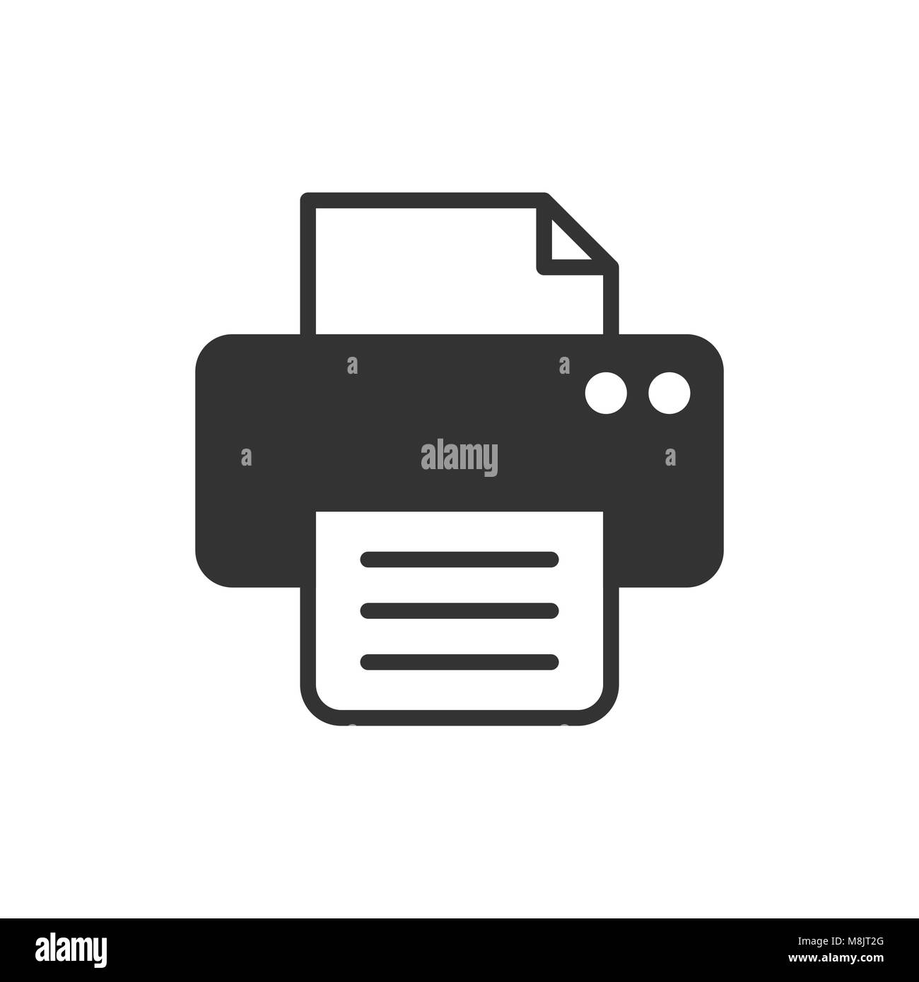 Printer icon. Vector illustration. Business concept document printing pictogram. Stock Vector