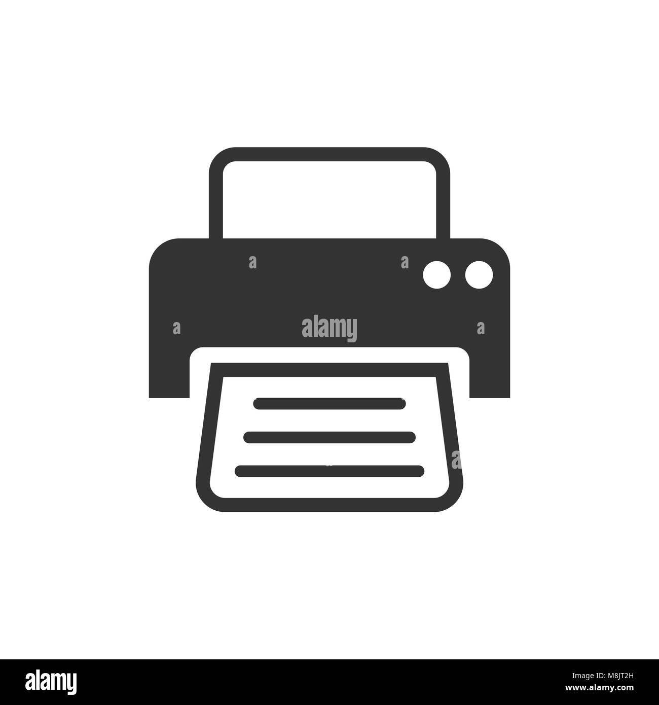 Printer icon. Vector illustration. Business concept document printing pictogram. Stock Vector