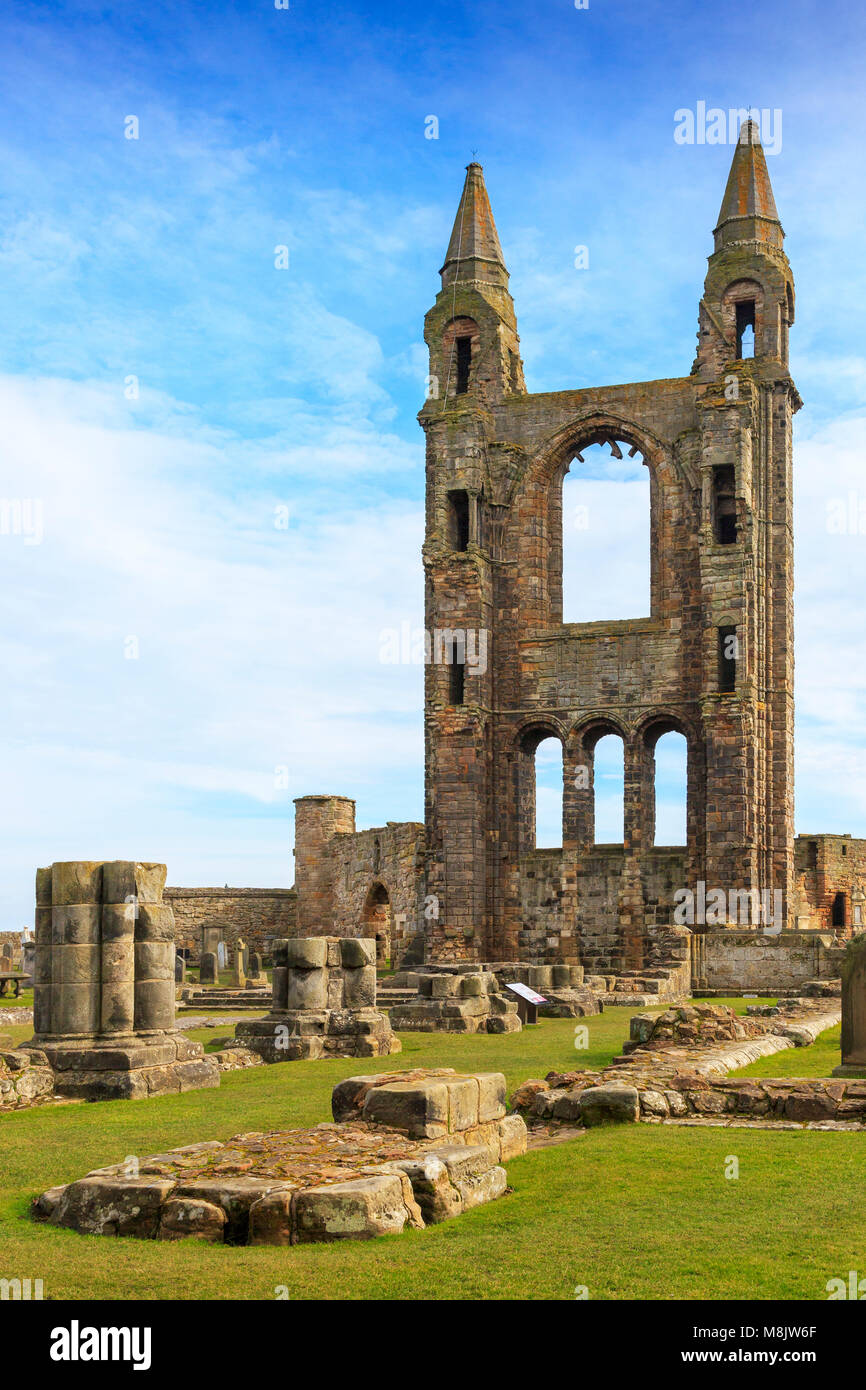 St Andrews Abbey, St Andrews, Fife, Scotland, UK Stock Photo