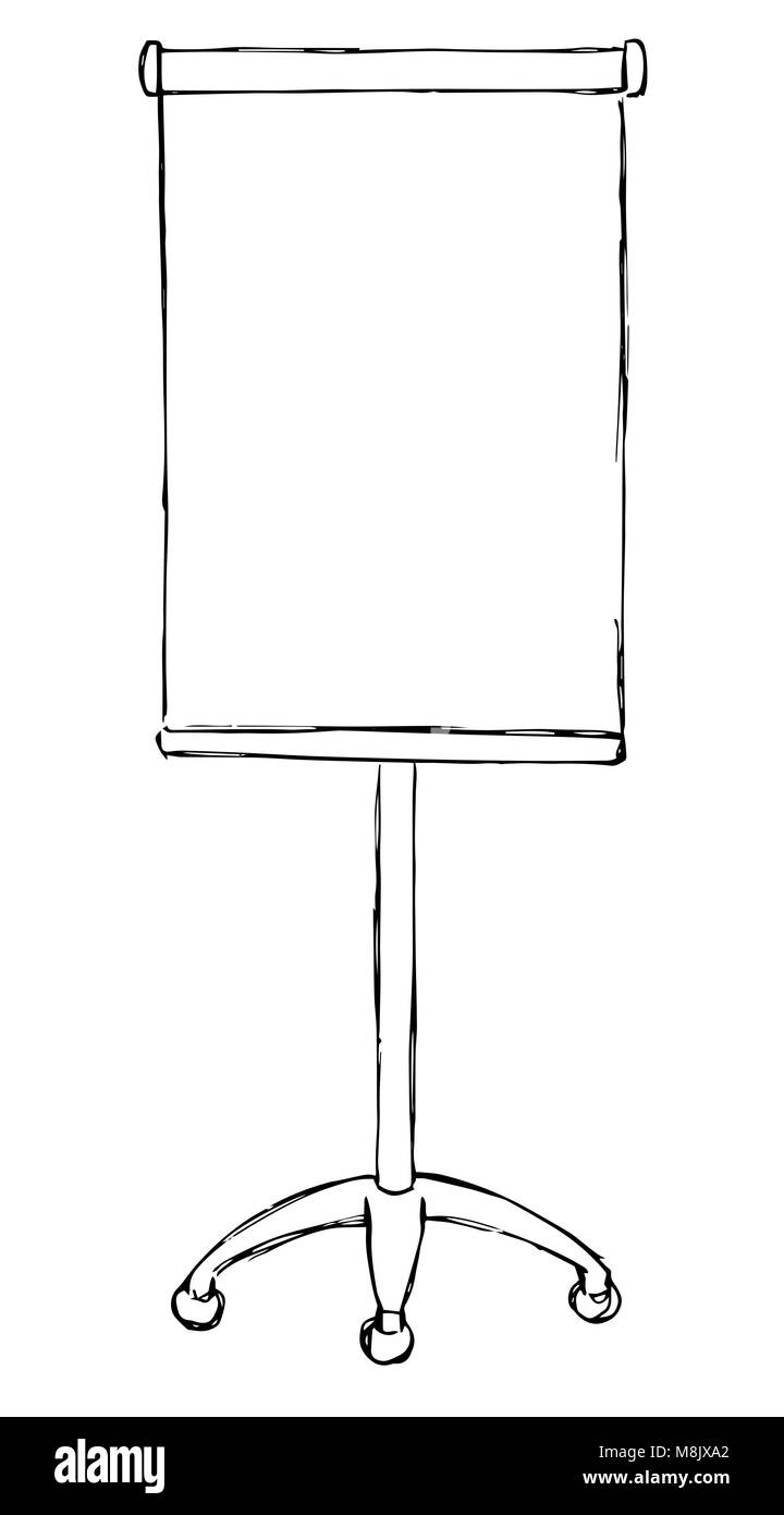 Flip chart isolated on white background. Sketch. Vector Stock Vector