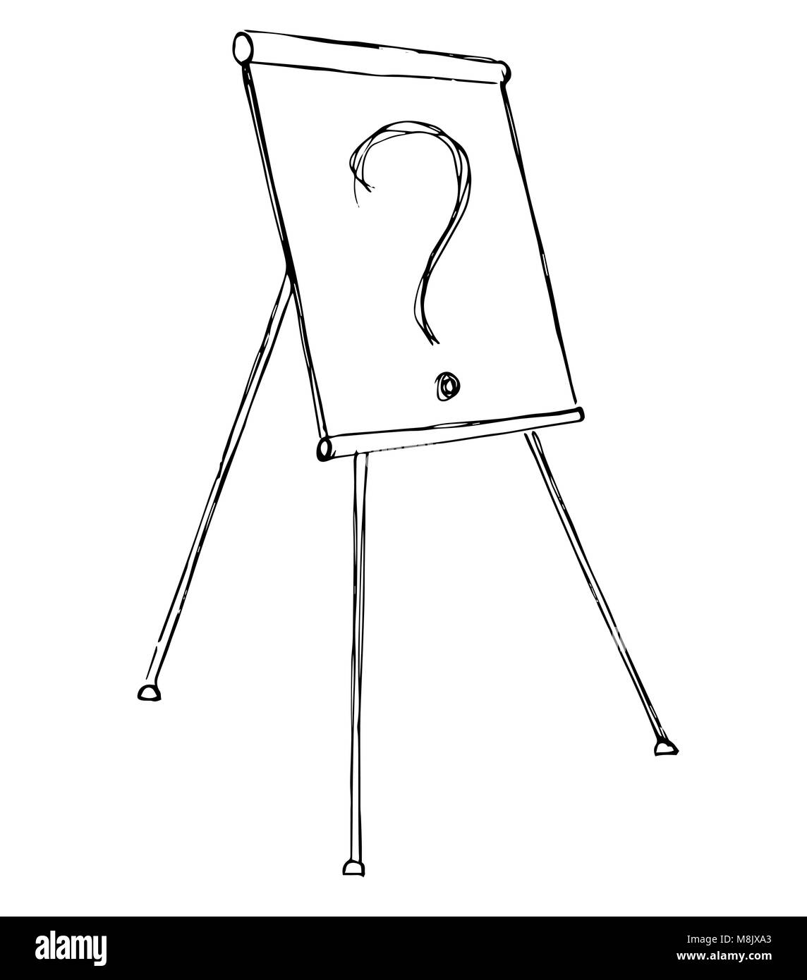 Flip chart isolated on white background. Sketch. Vector illustration